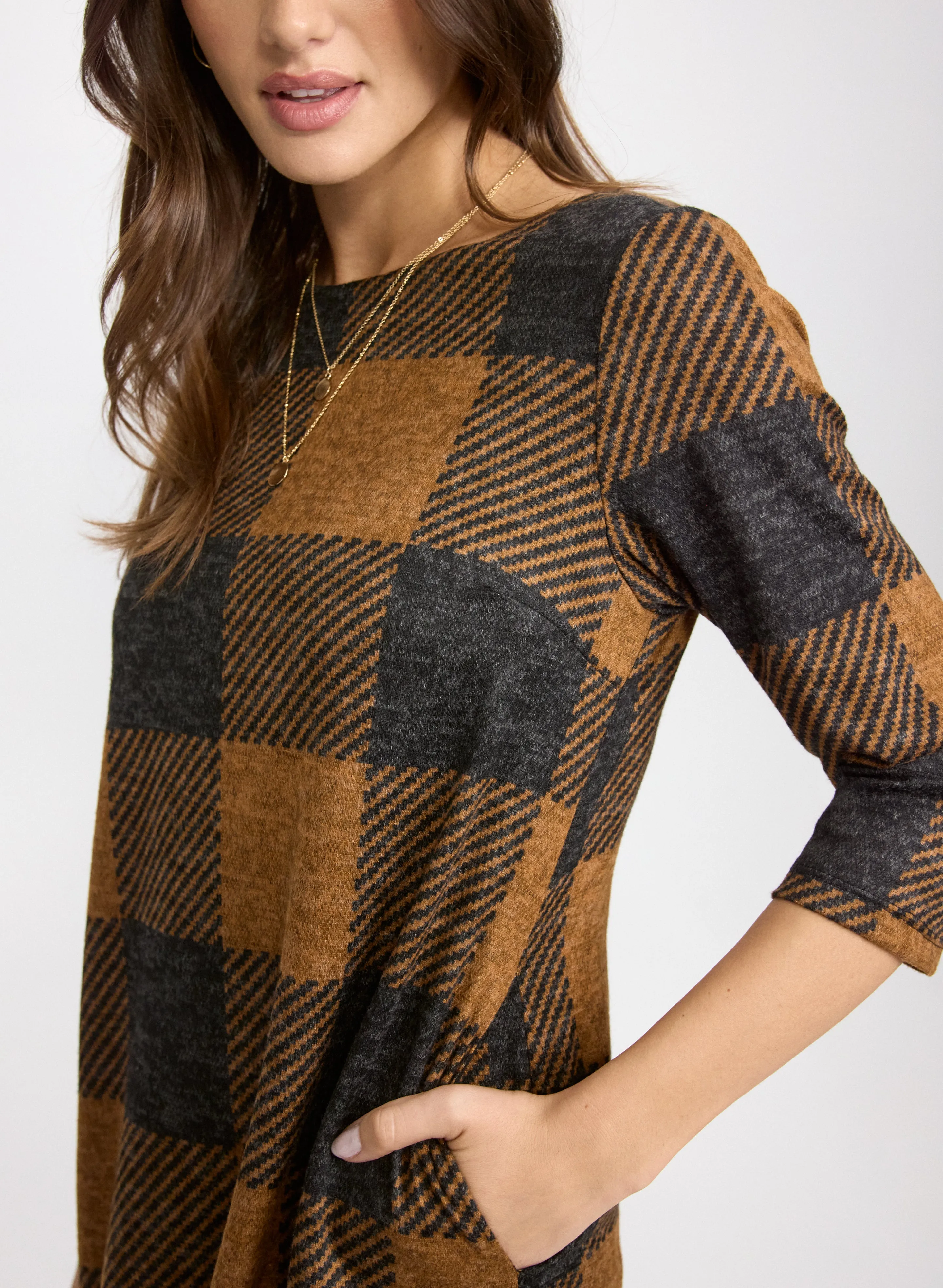 Plaid Sweater Dress sold by Laura product image thumbnail 5