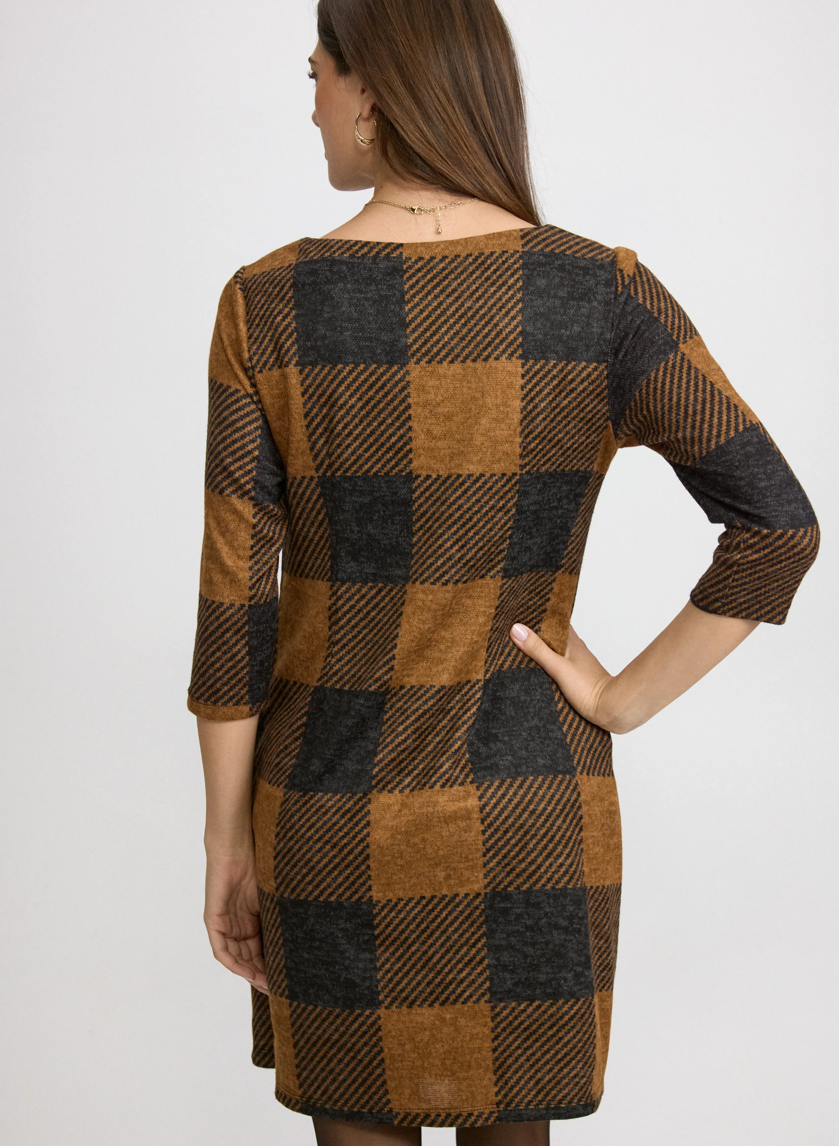 Plaid Sweater Dress sold by Laura product image thumbnail 3