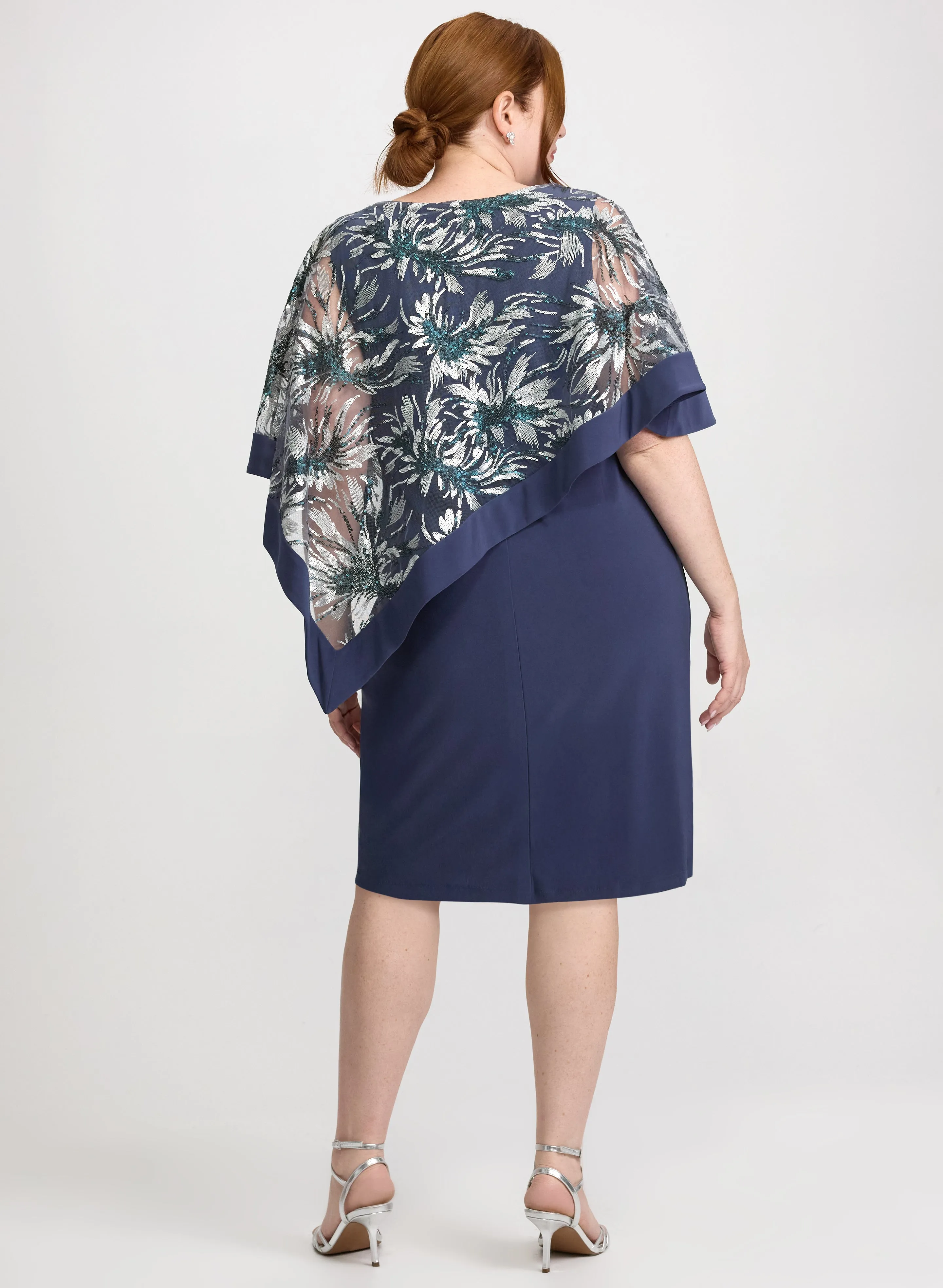Floral Capelet Overlay Dress sold by Laura product image thumbnail 2