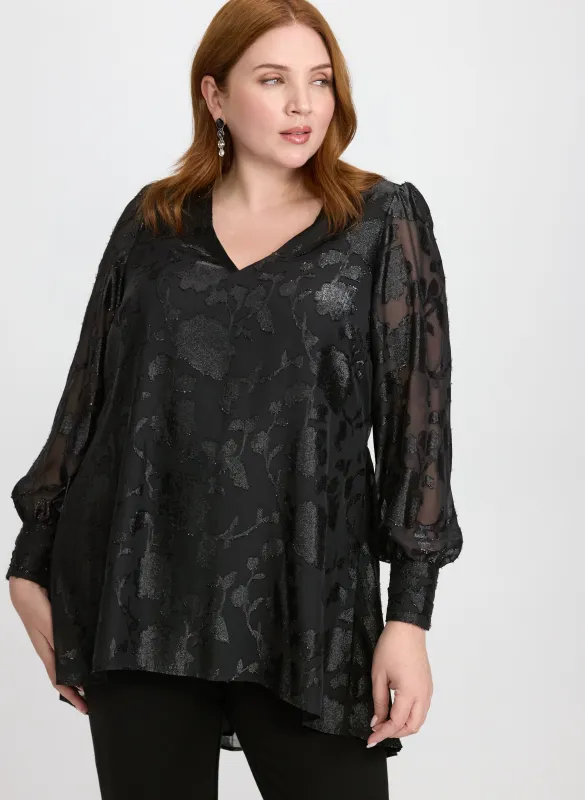 Floral Burnout Tunic sold by Laura