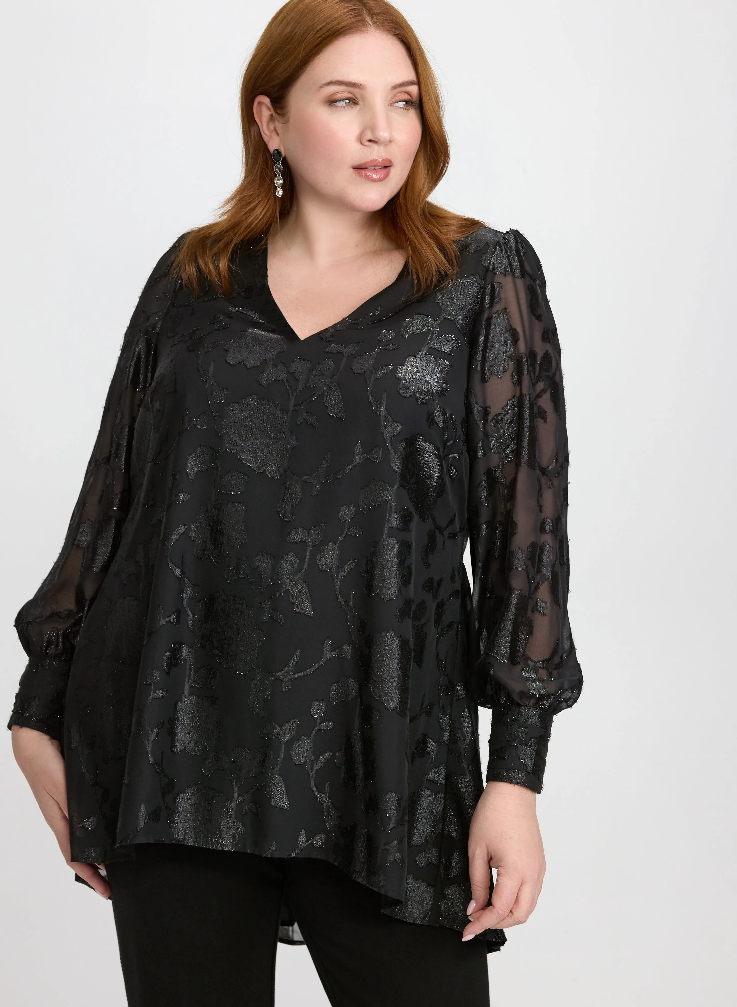 Floral Burnout Tunic sold by Laura