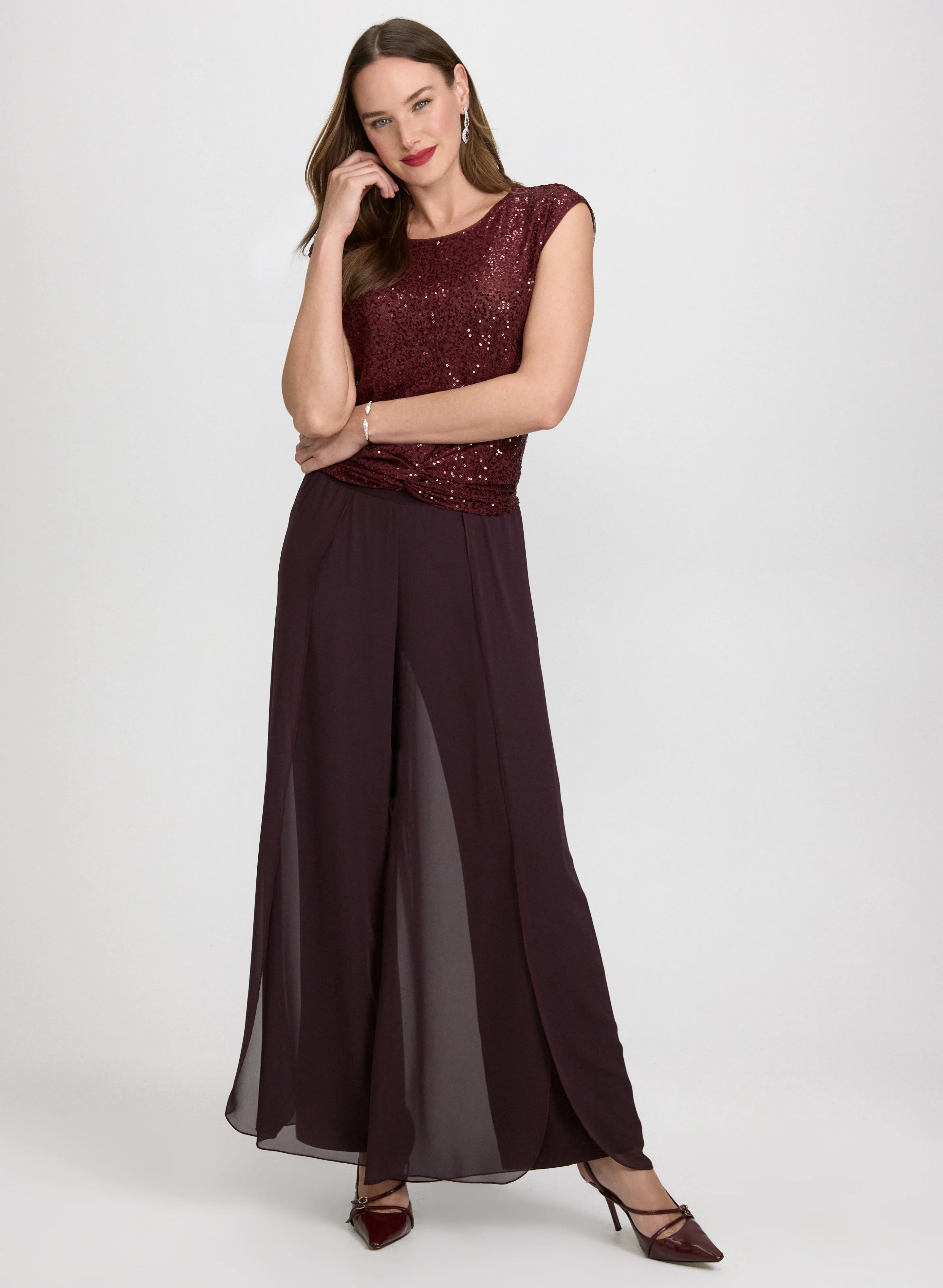 Chiffon Overlay Pants sold by Laura product image thumbnail 3