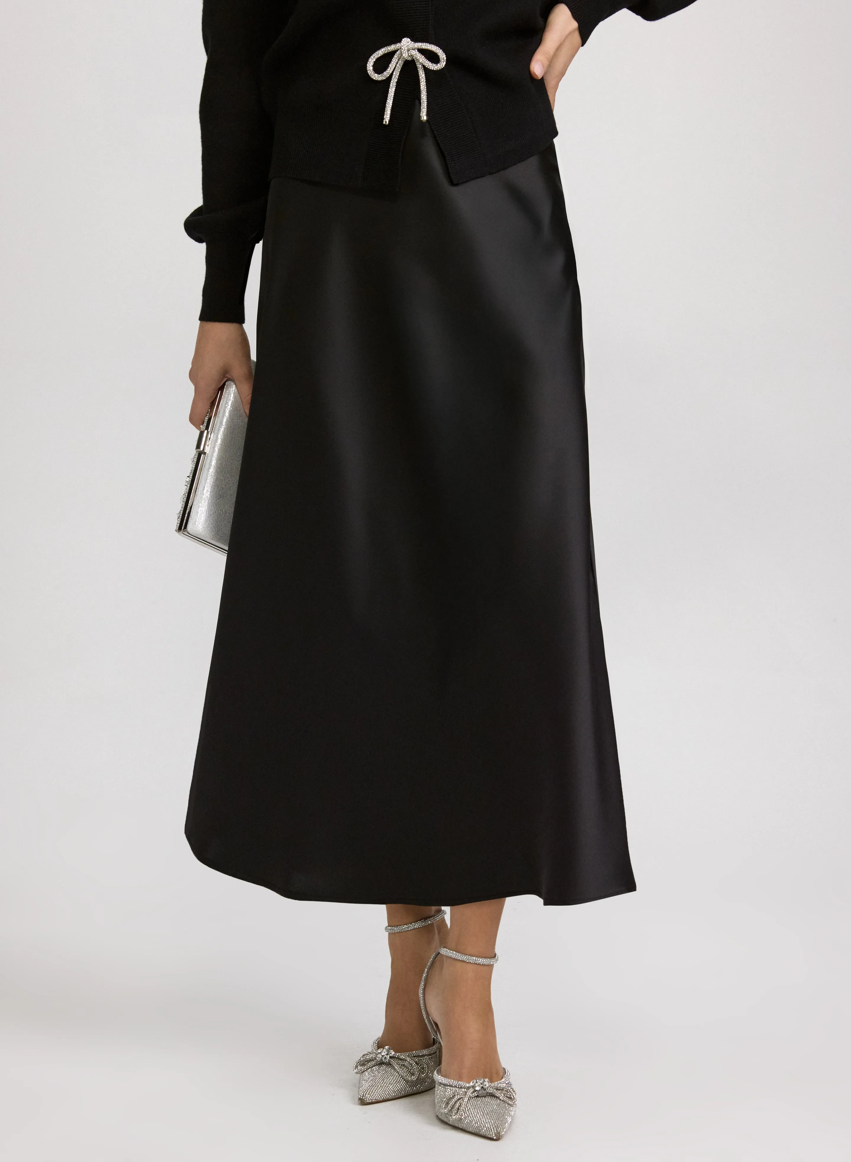 Satin Bias Cut Skirt sold by Laura