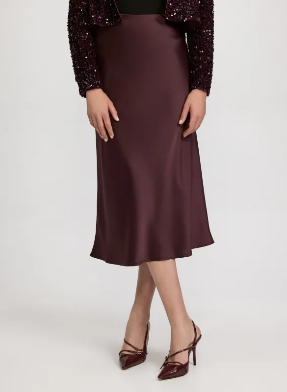 Satin Bias Cut Skirt sold by Laura