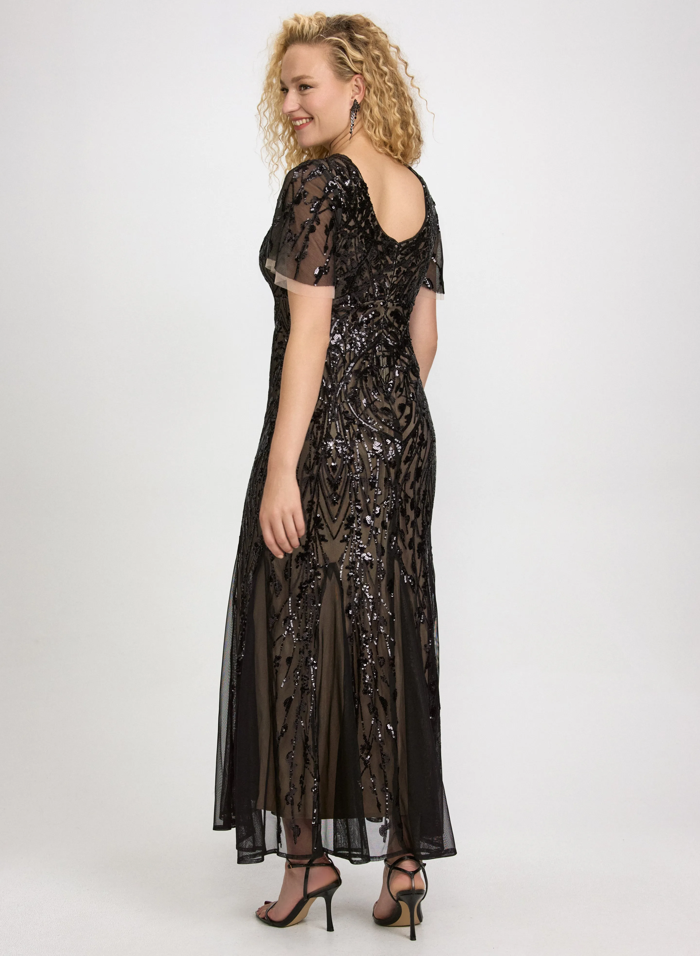 Sequin Mesh Dress sold by Laura product image thumbnail 4