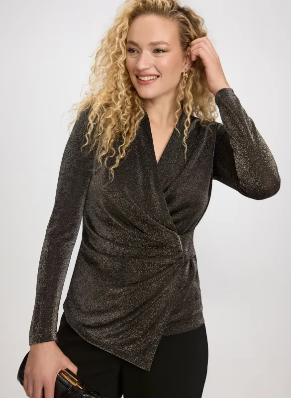 Crossover Metallic Top sold by Laura