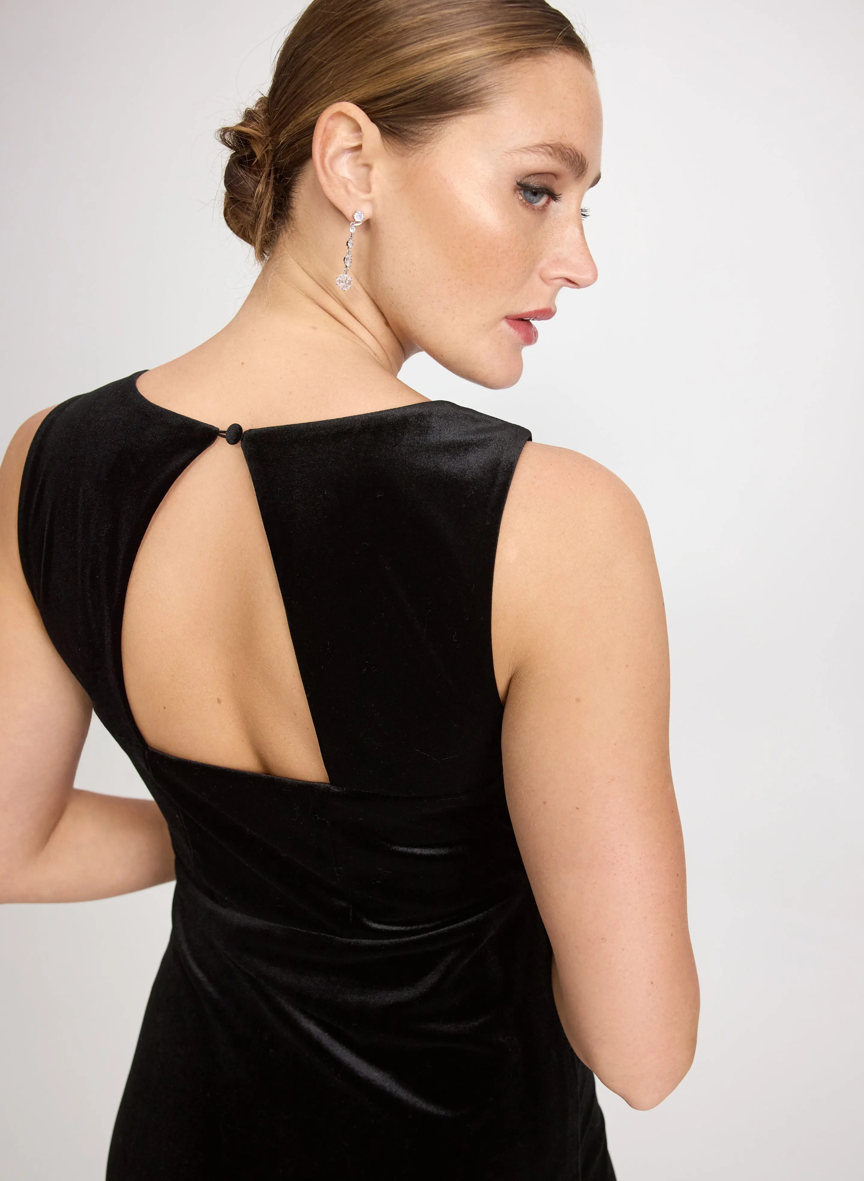 Velvet Open Back Dress sold by Laura product image thumbnail 3