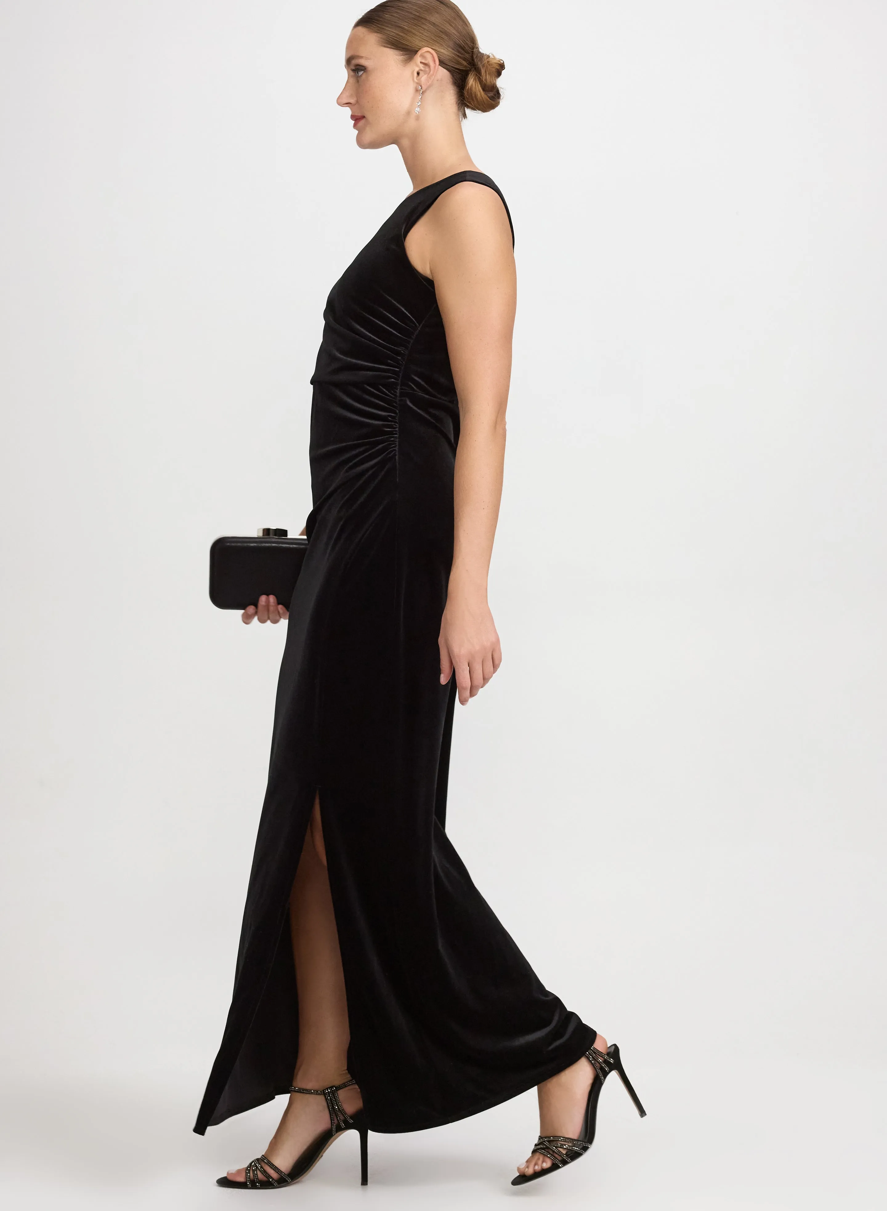 Velvet Open Back Dress sold by Laura product image thumbnail 2