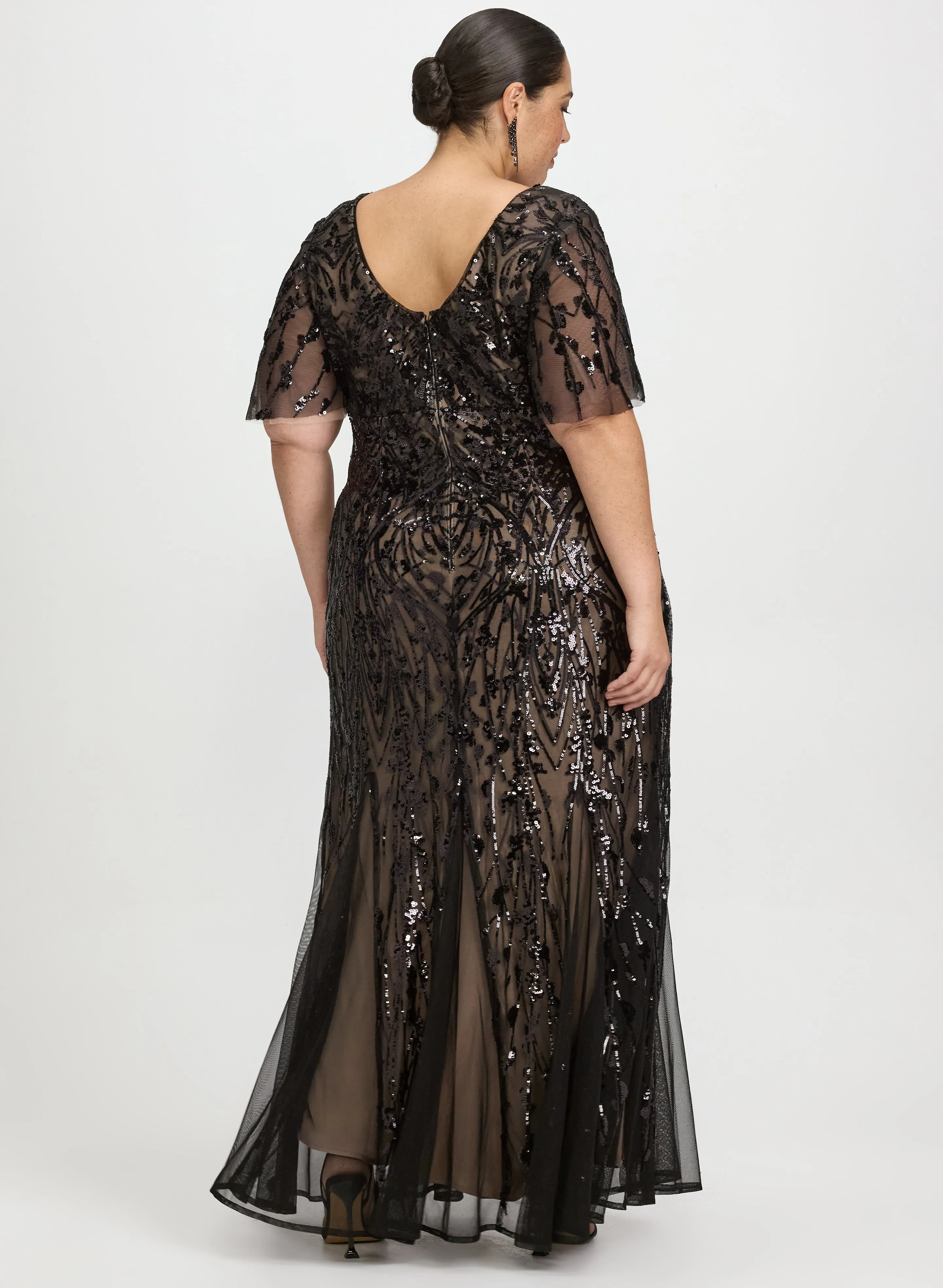 Sequin Embellished Floral Dress sold by Laura product image thumbnail 4