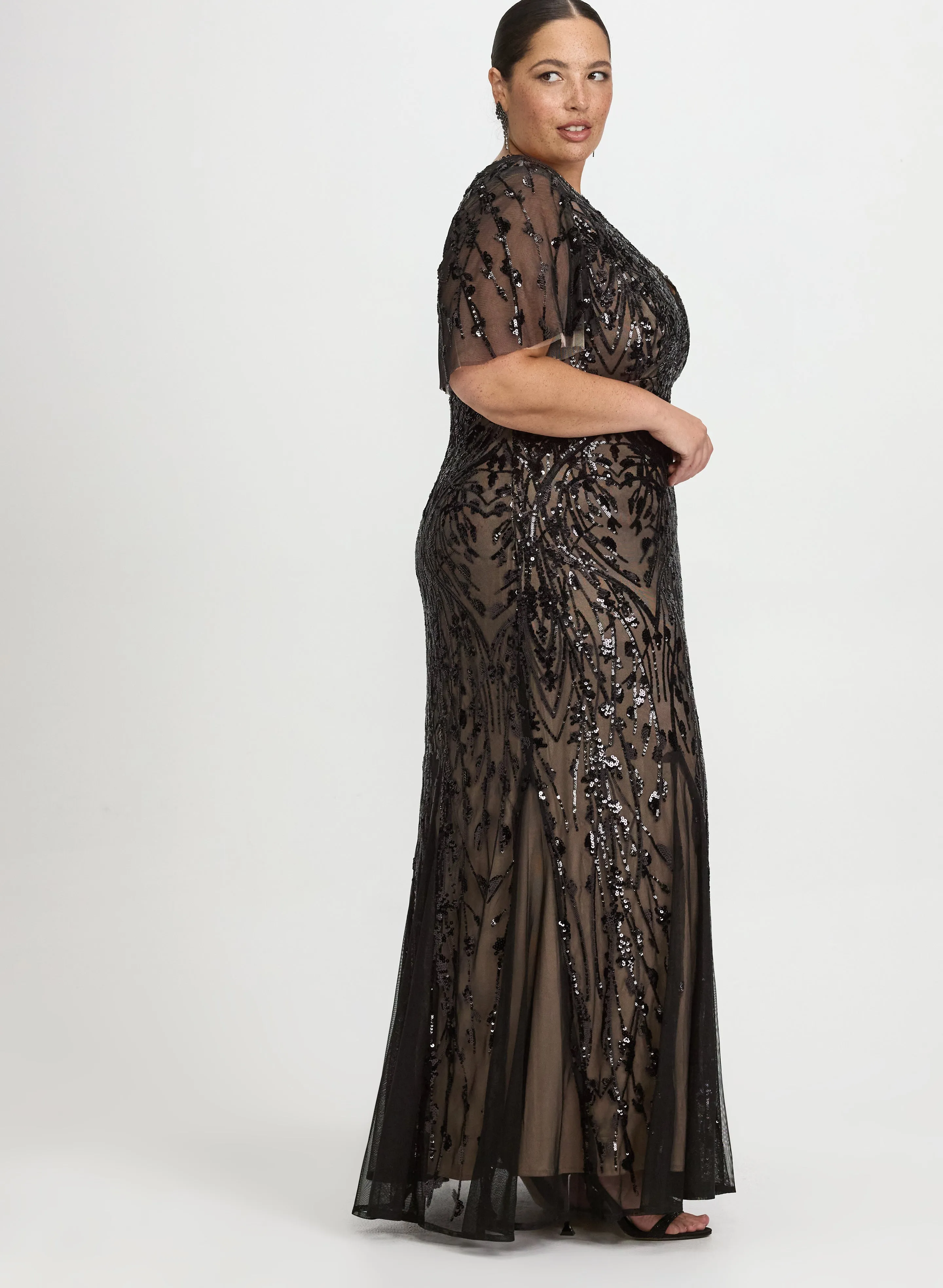 Sequin Embellished Floral Dress sold by Laura product image thumbnail 5