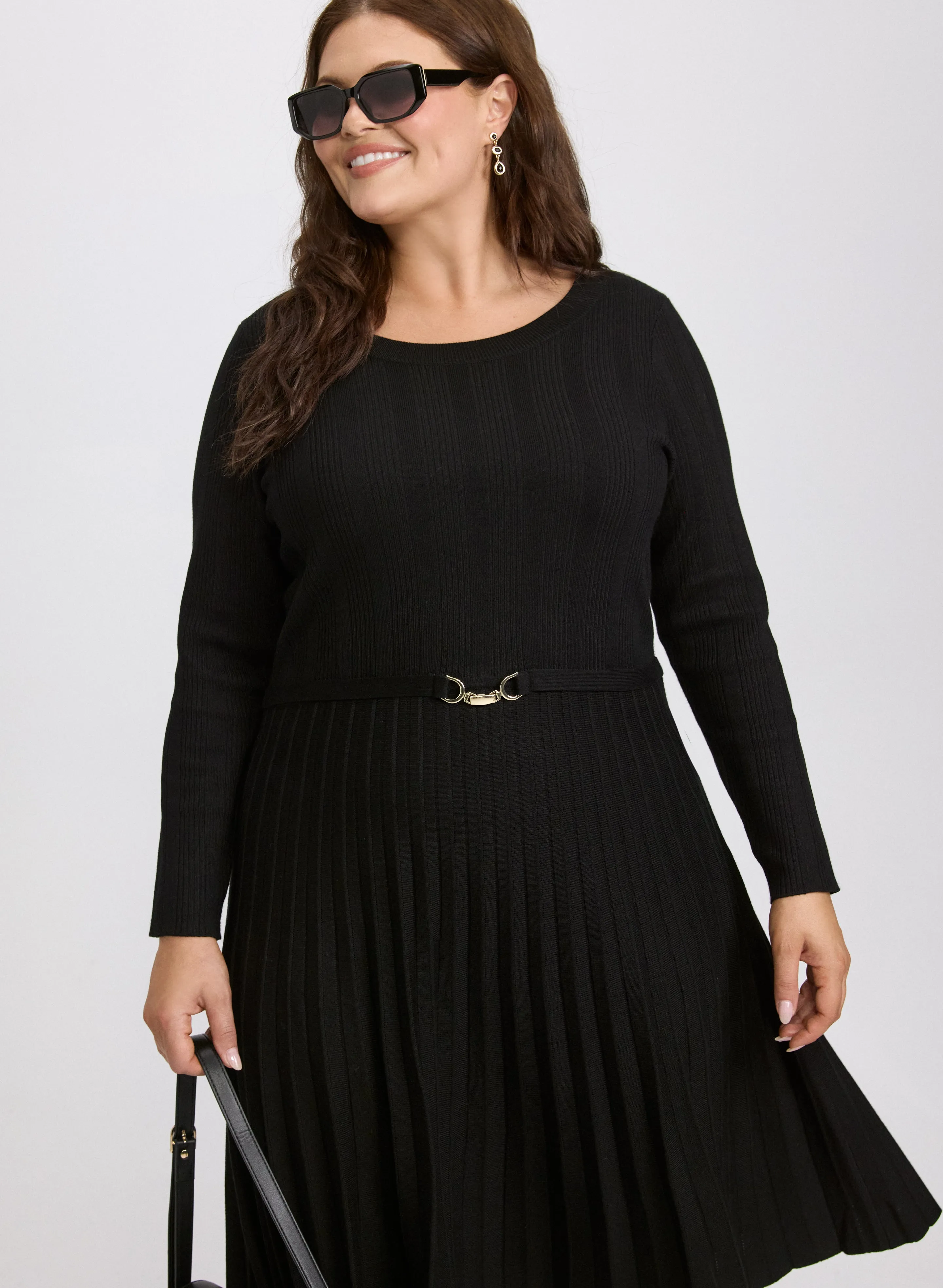 Pleated Sweater Dress sold by Laura product image thumbnail 3