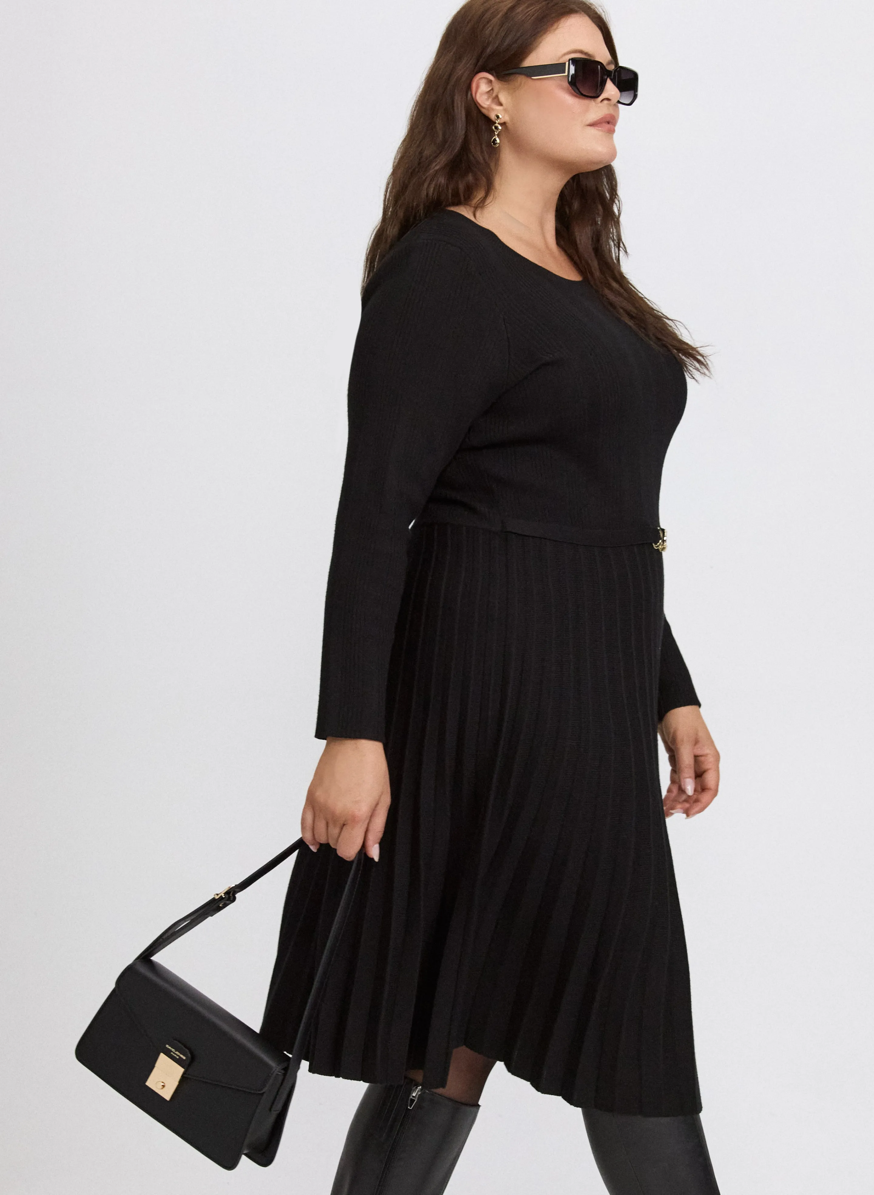 Pleated Sweater Dress sold by Laura product image thumbnail 2