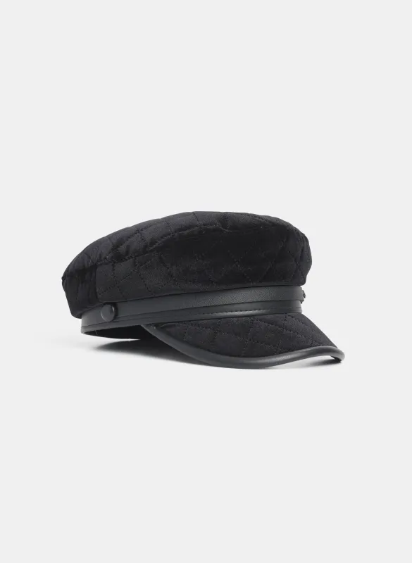 Quilted Velvet Cap sold by Laura