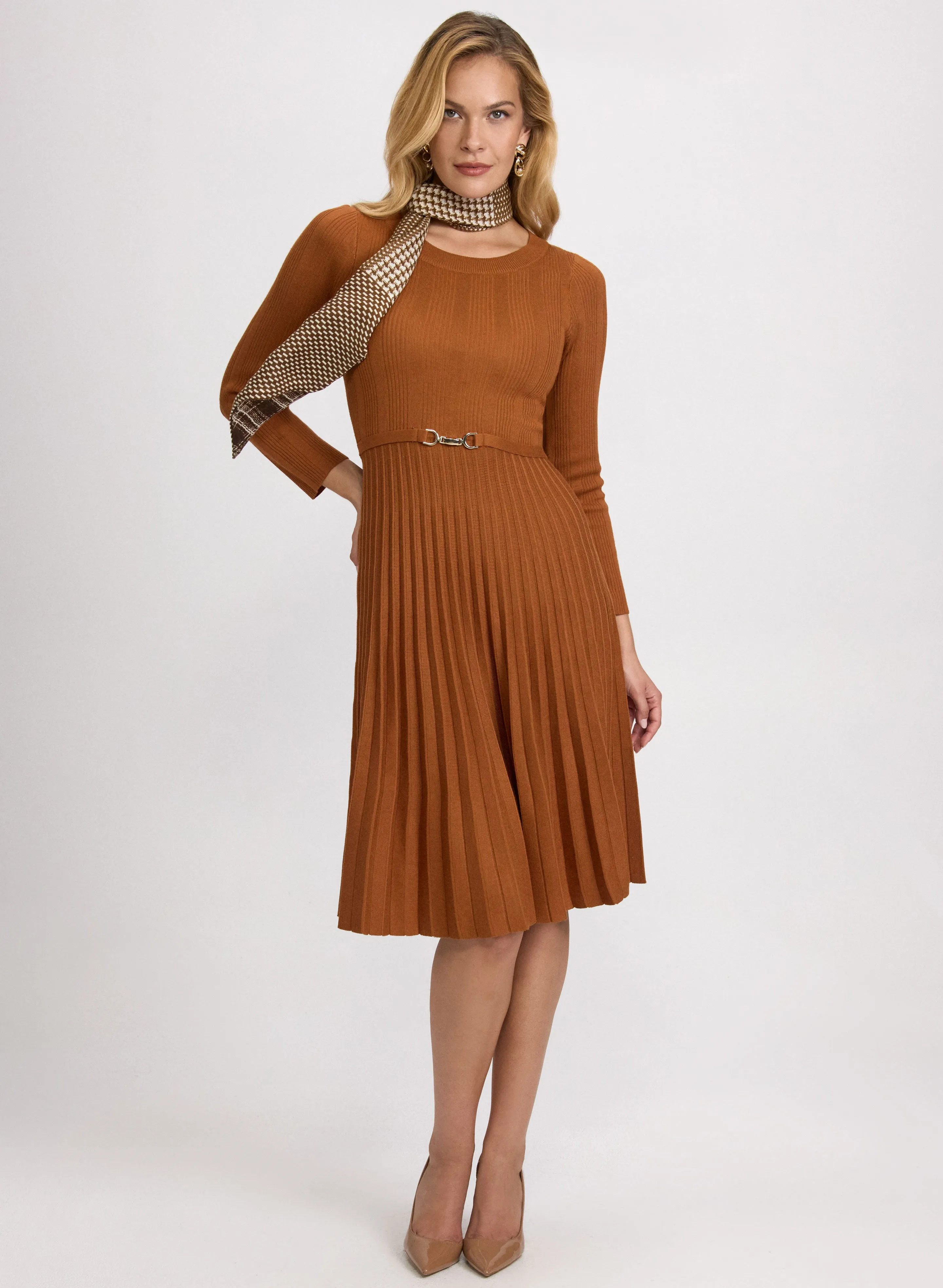 Pleated Knit Dress sold by Laura
