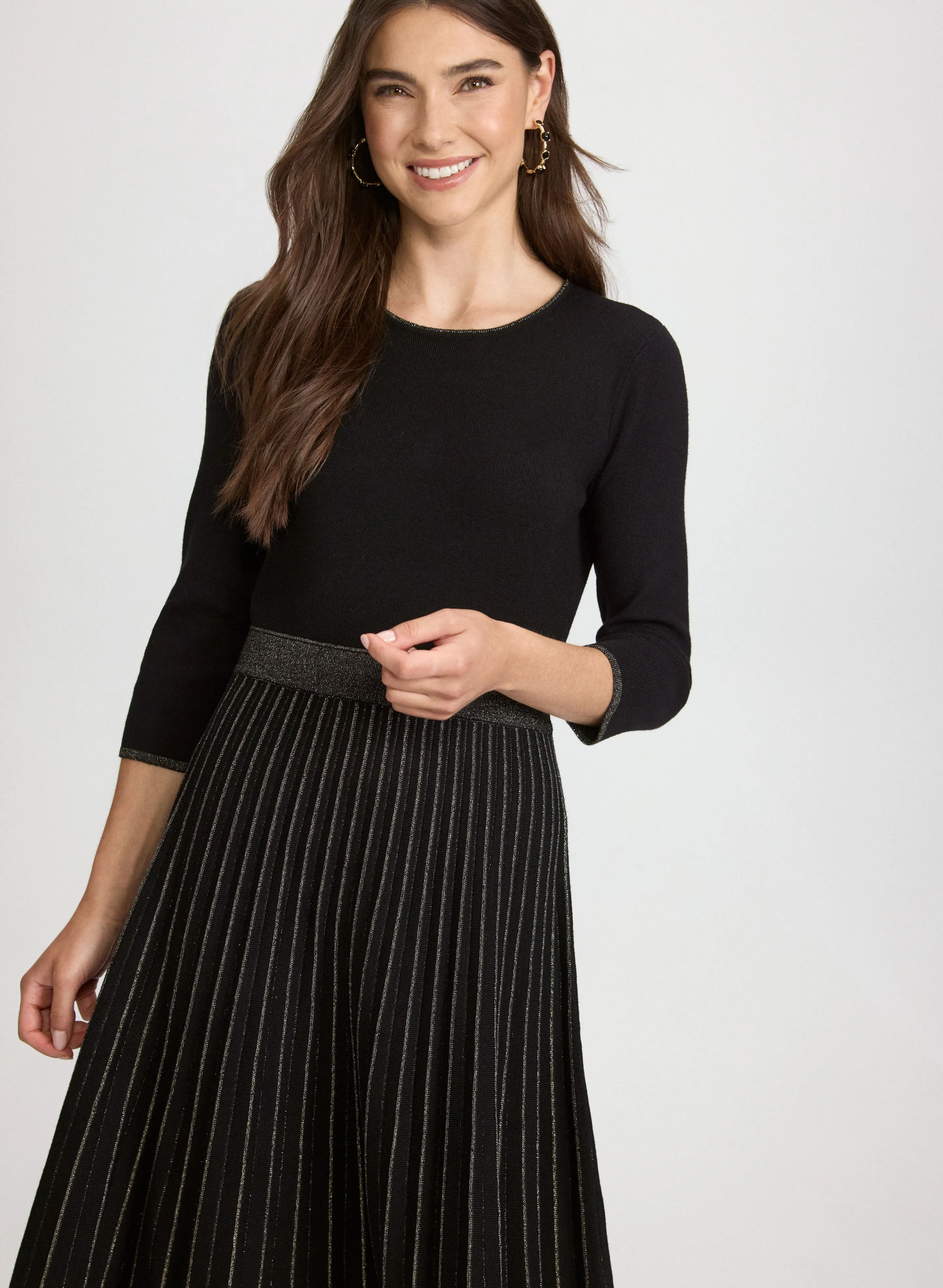 Pleated Metallic Dress sold by Laura product image thumbnail 4