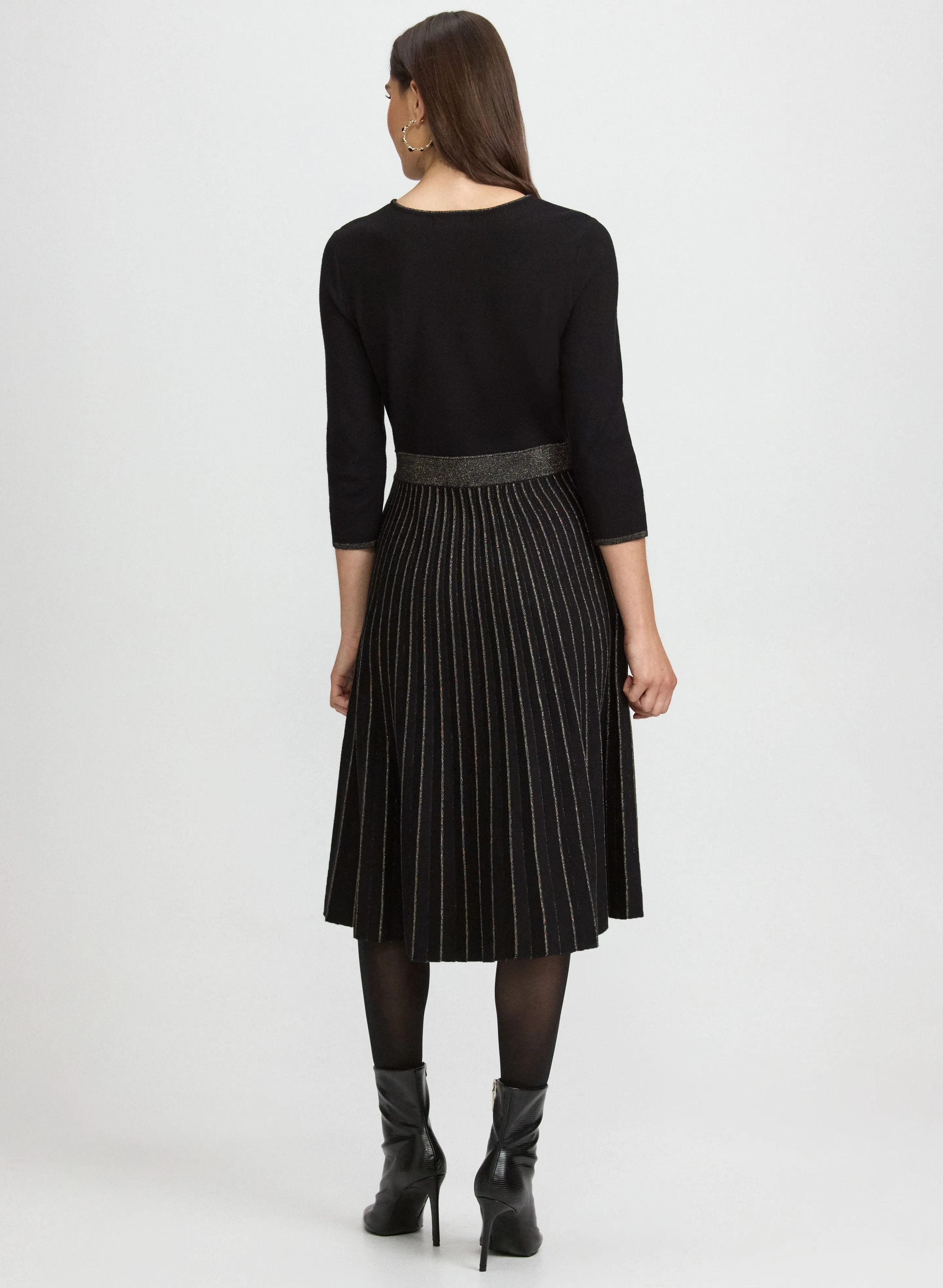 Pleated Metallic Dress sold by Laura product image thumbnail 3