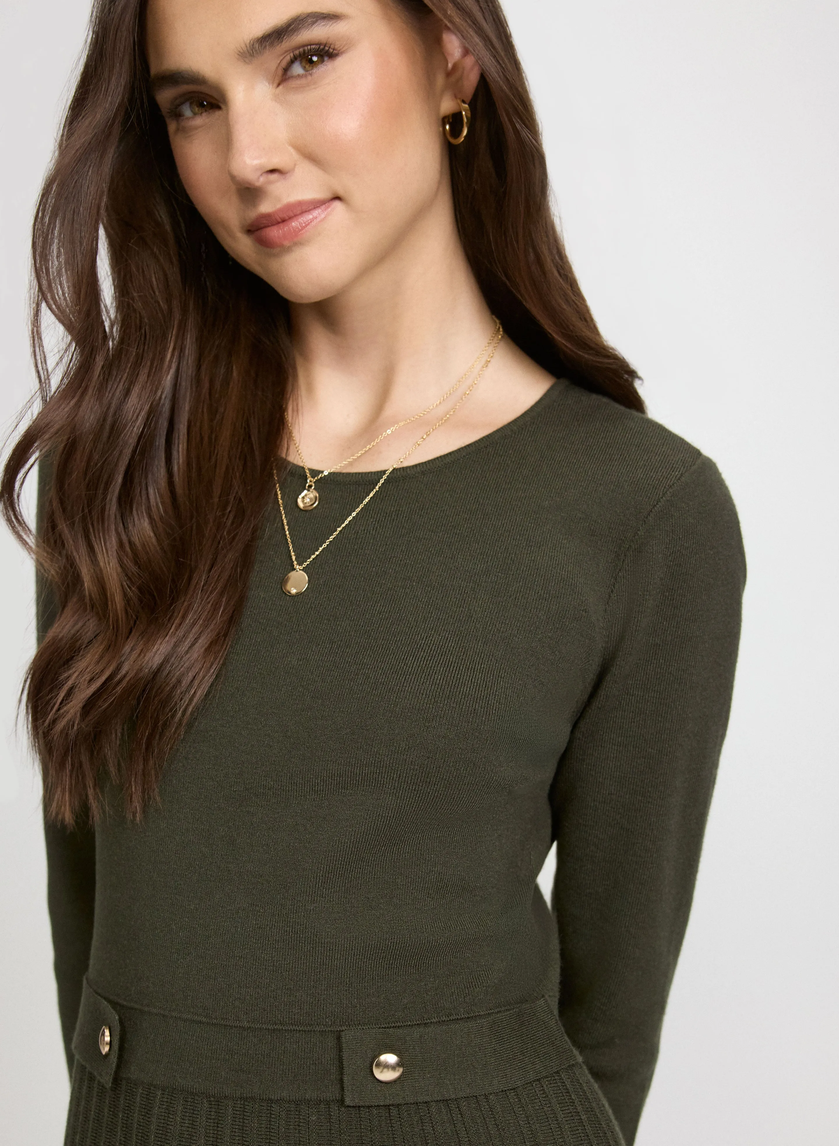 Pleated Fit & Flare Dress sold by Laura product image thumbnail 4