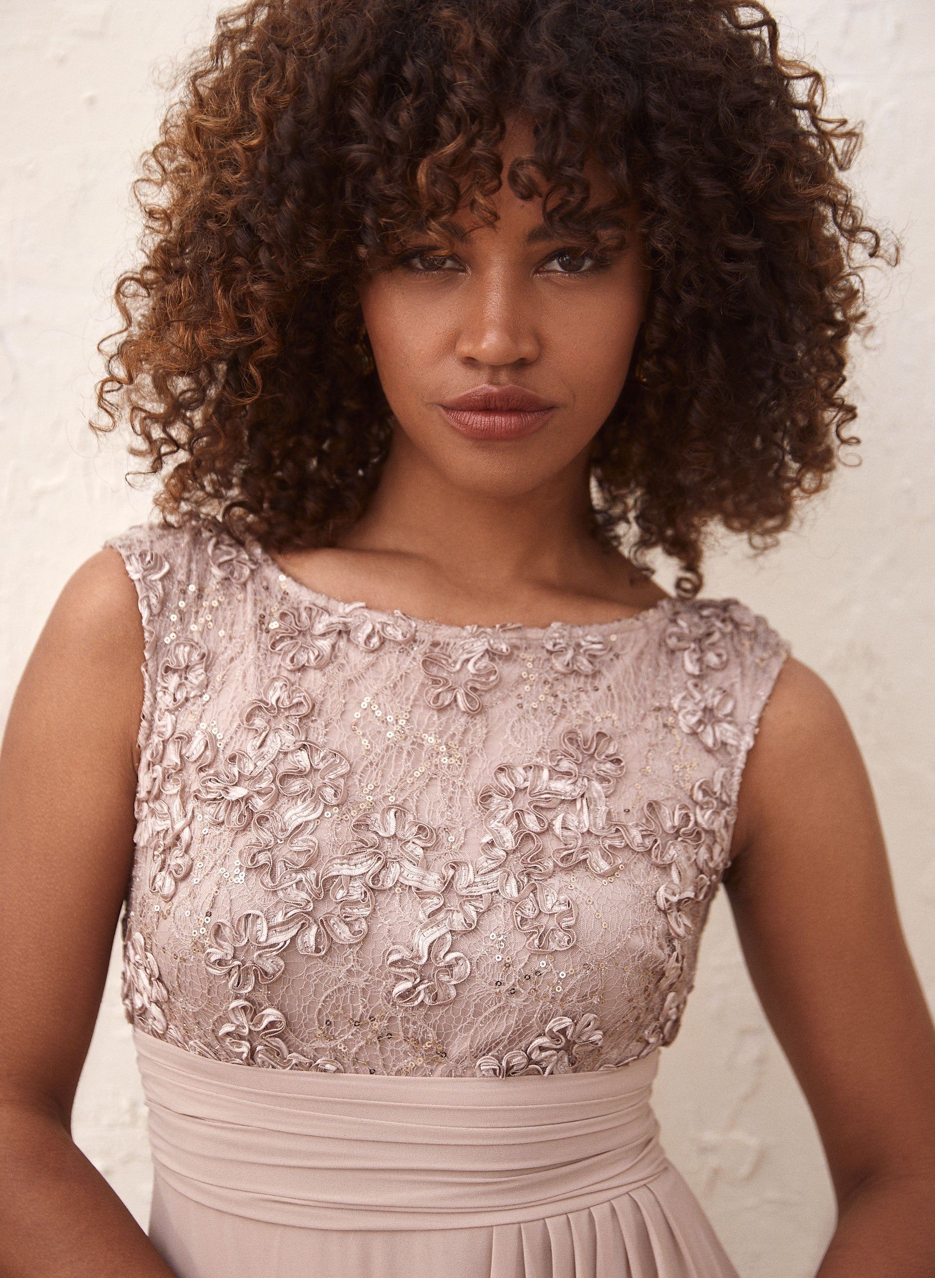 Lace & Sequin Flounce Dress sold by Laura product image thumbnail 4