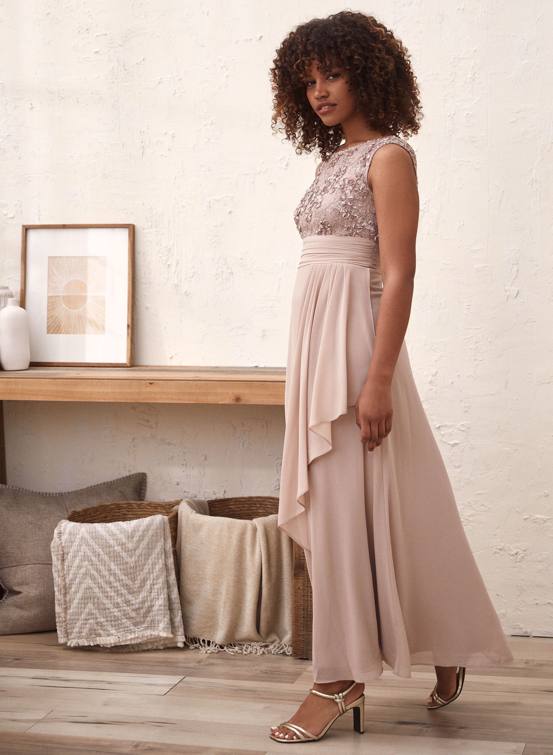 Lace & Sequin Flounce Dress sold by Laura product image thumbnail 2