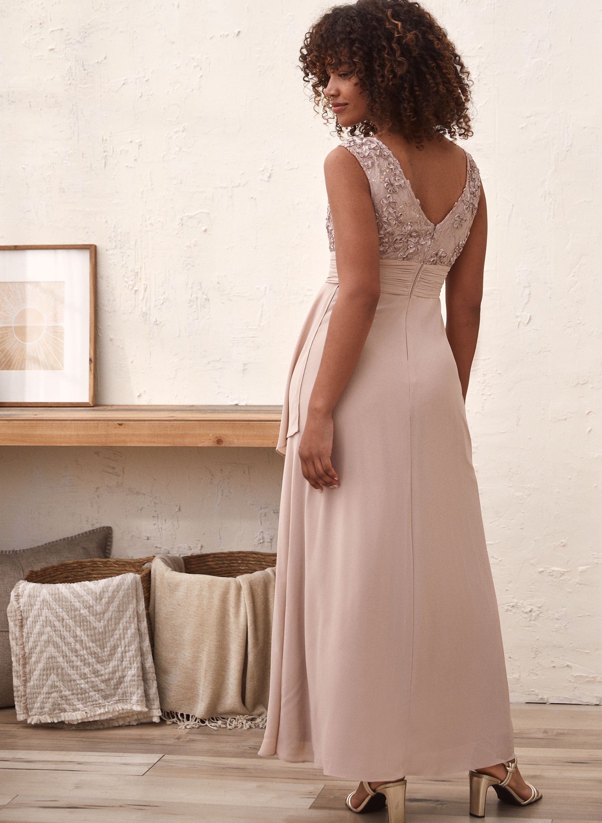 Lace & Sequin Flounce Dress sold by Laura product image thumbnail 3