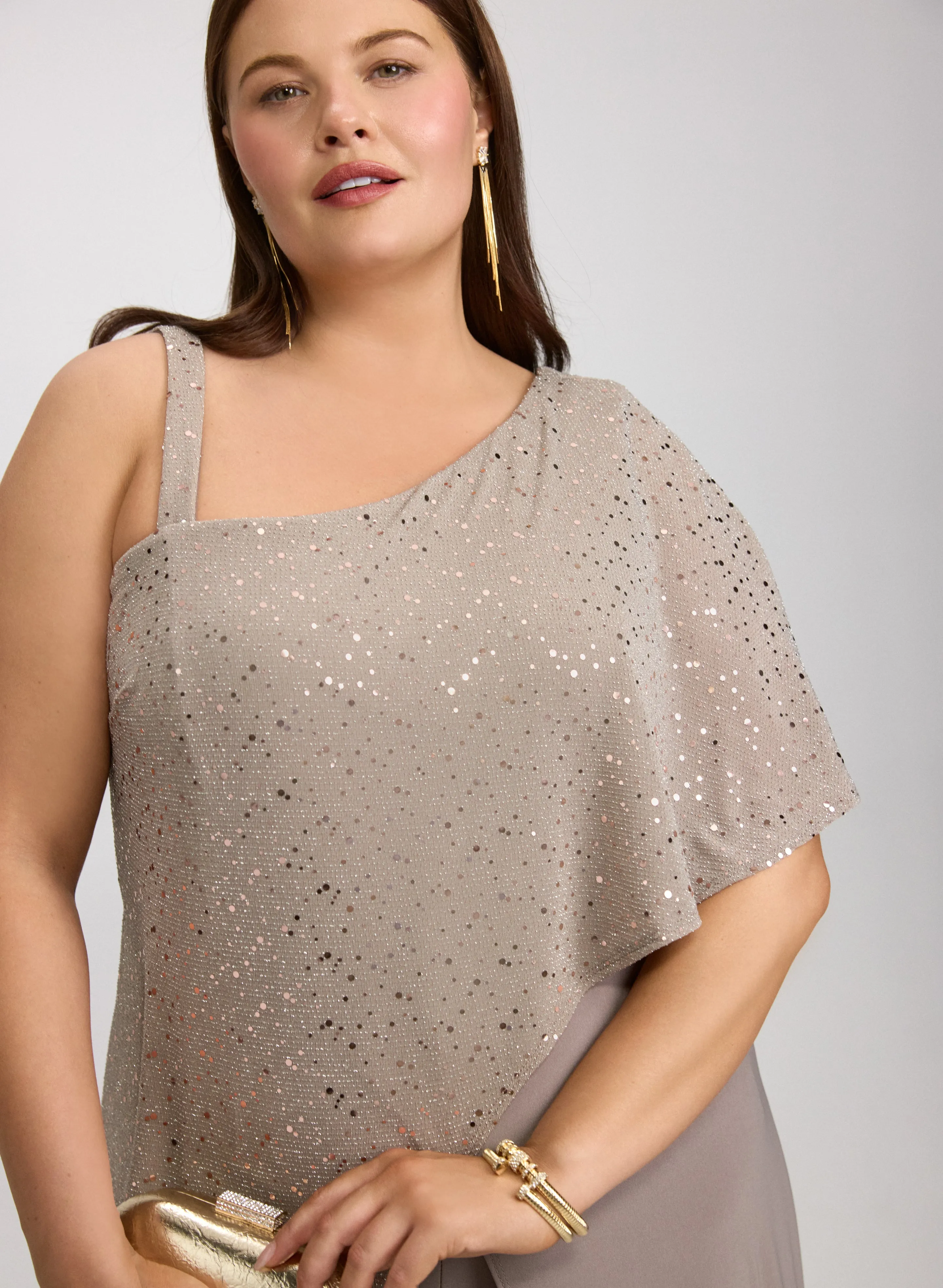 Metallic Capelet Jumpsuit sold by Laura product image thumbnail 5