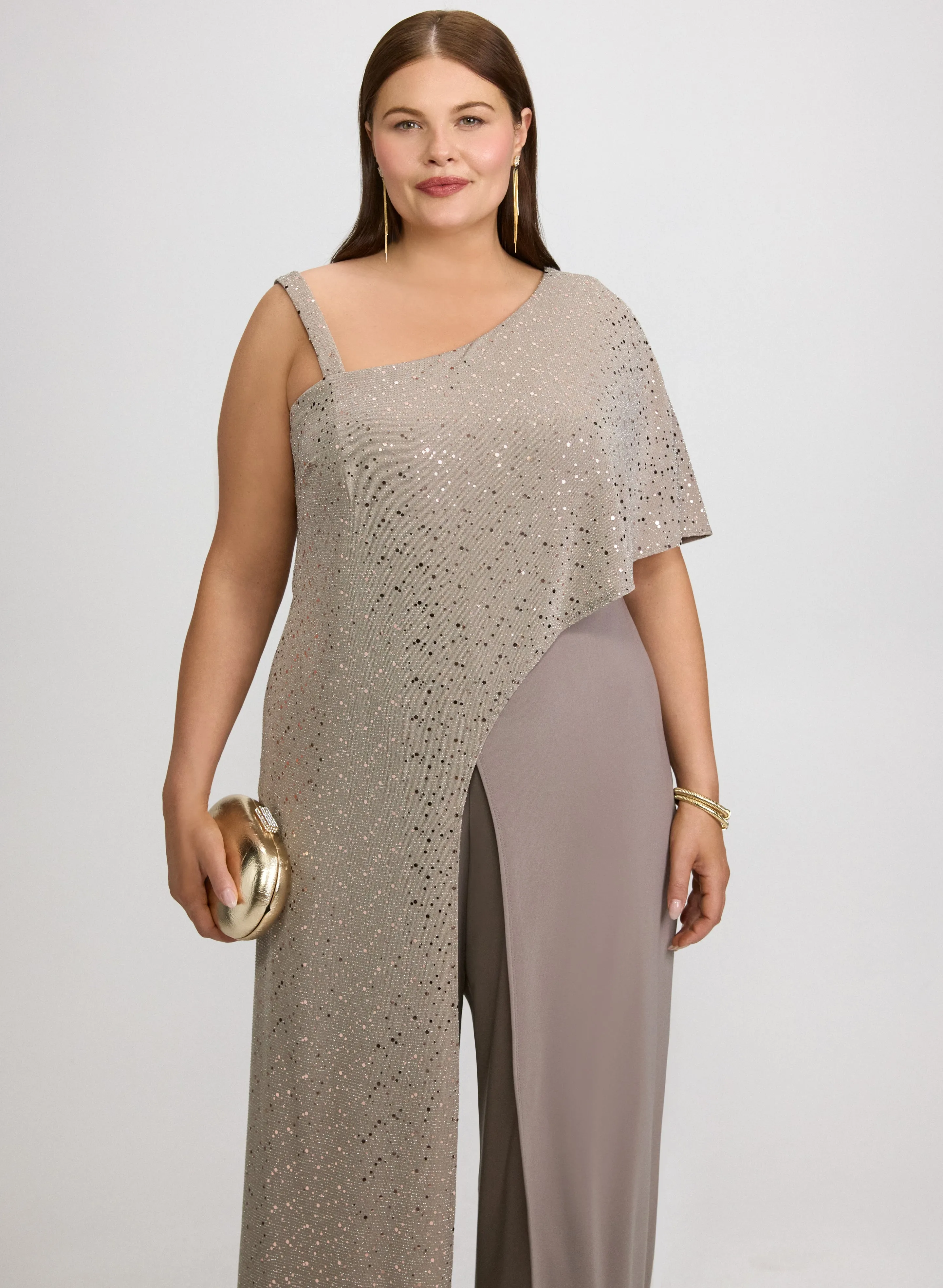 Metallic Capelet Jumpsuit sold by Laura product image thumbnail 4
