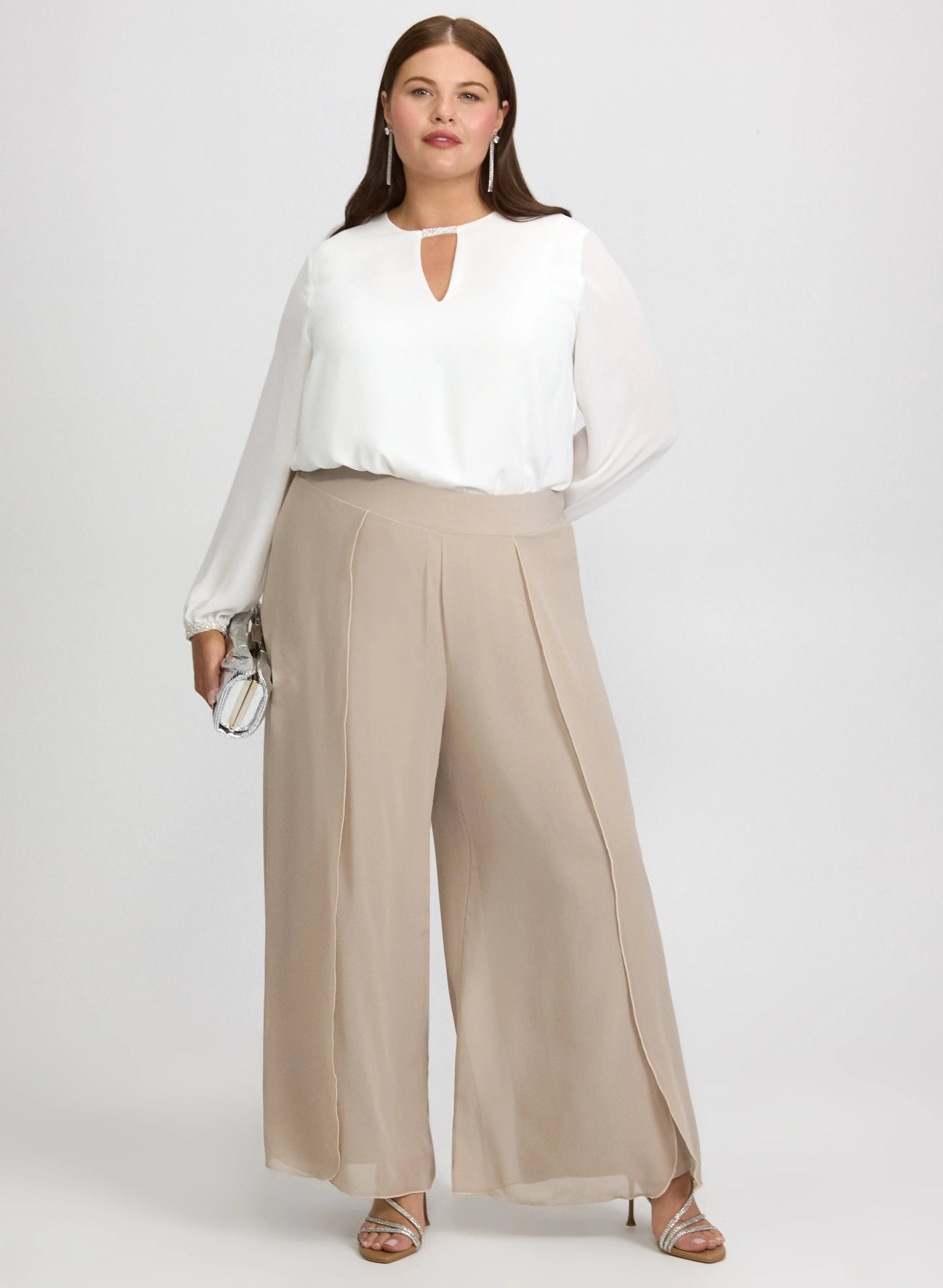 Chiffon Overlay Pants sold by Laura product image thumbnail 4