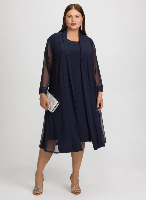 Lace Trim Jacket & Dress Set sold by Laura