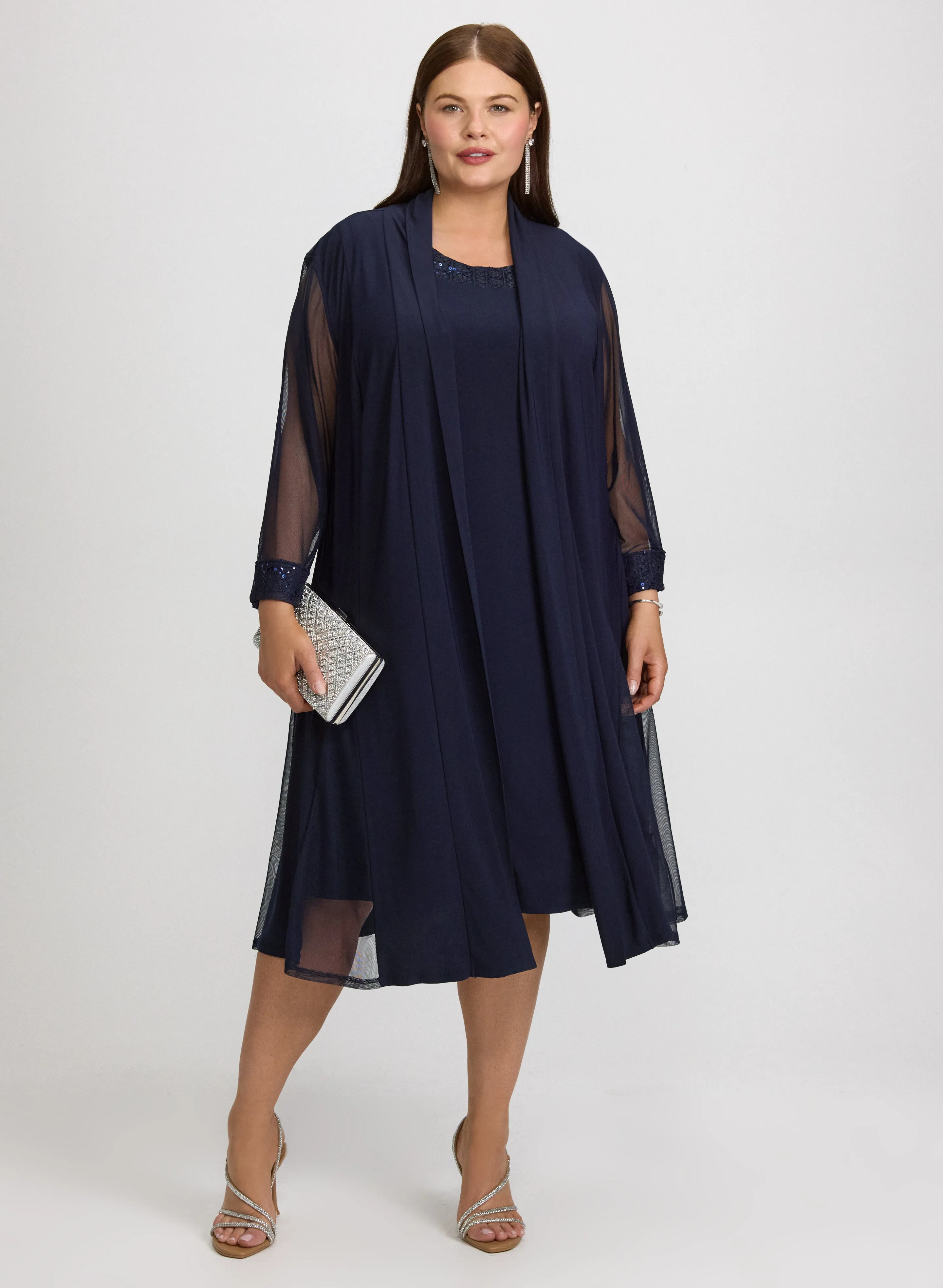 Lace Trim Jacket & Dress Set sold by Laura