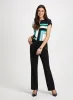 Geometric Cap Sleeve Top & Straight Leg Pants sold by Laura