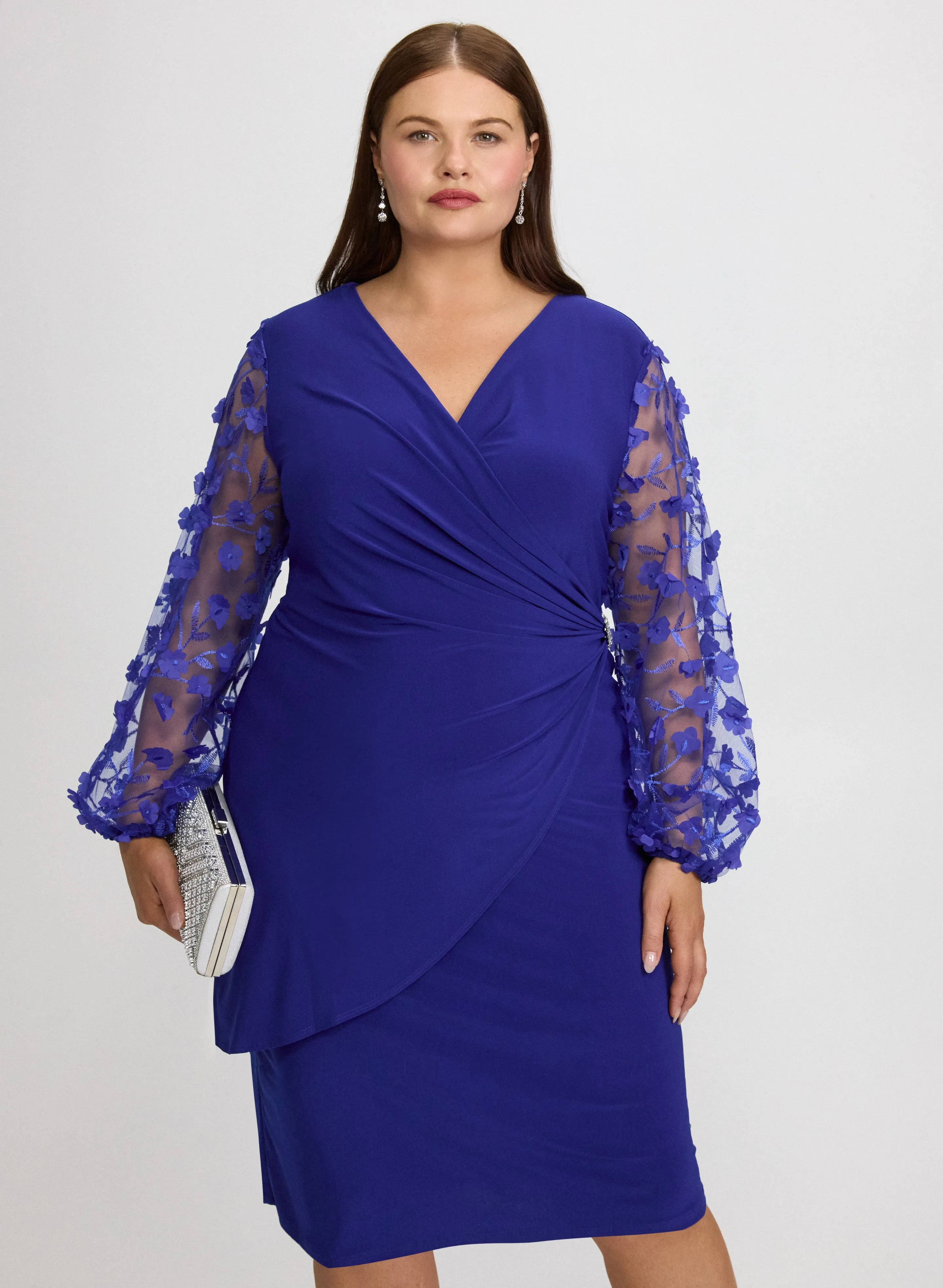 Floral Applique Sleeve Dress sold by Laura