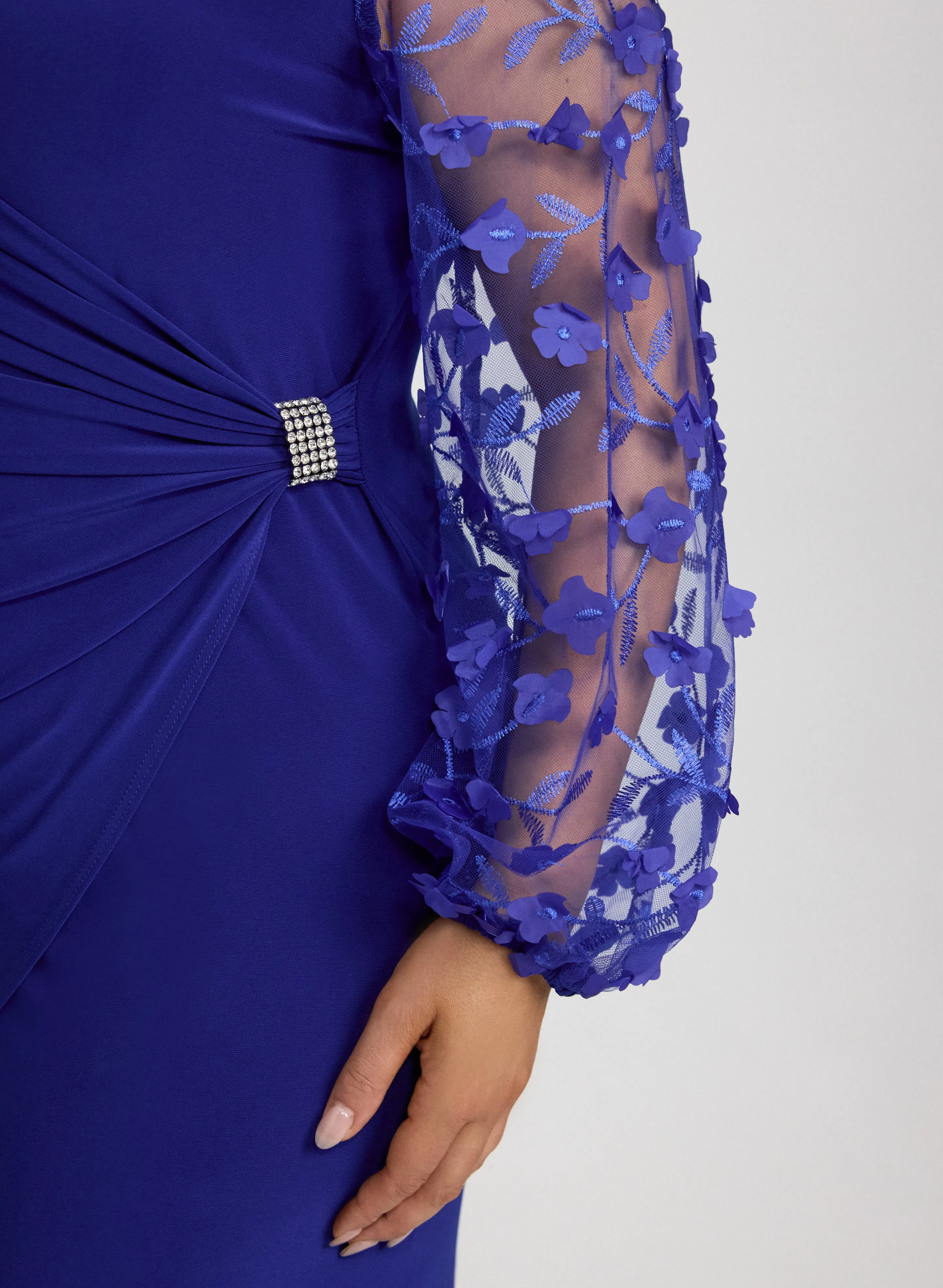 Floral Applique Sleeve Dress sold by Laura product image thumbnail 5