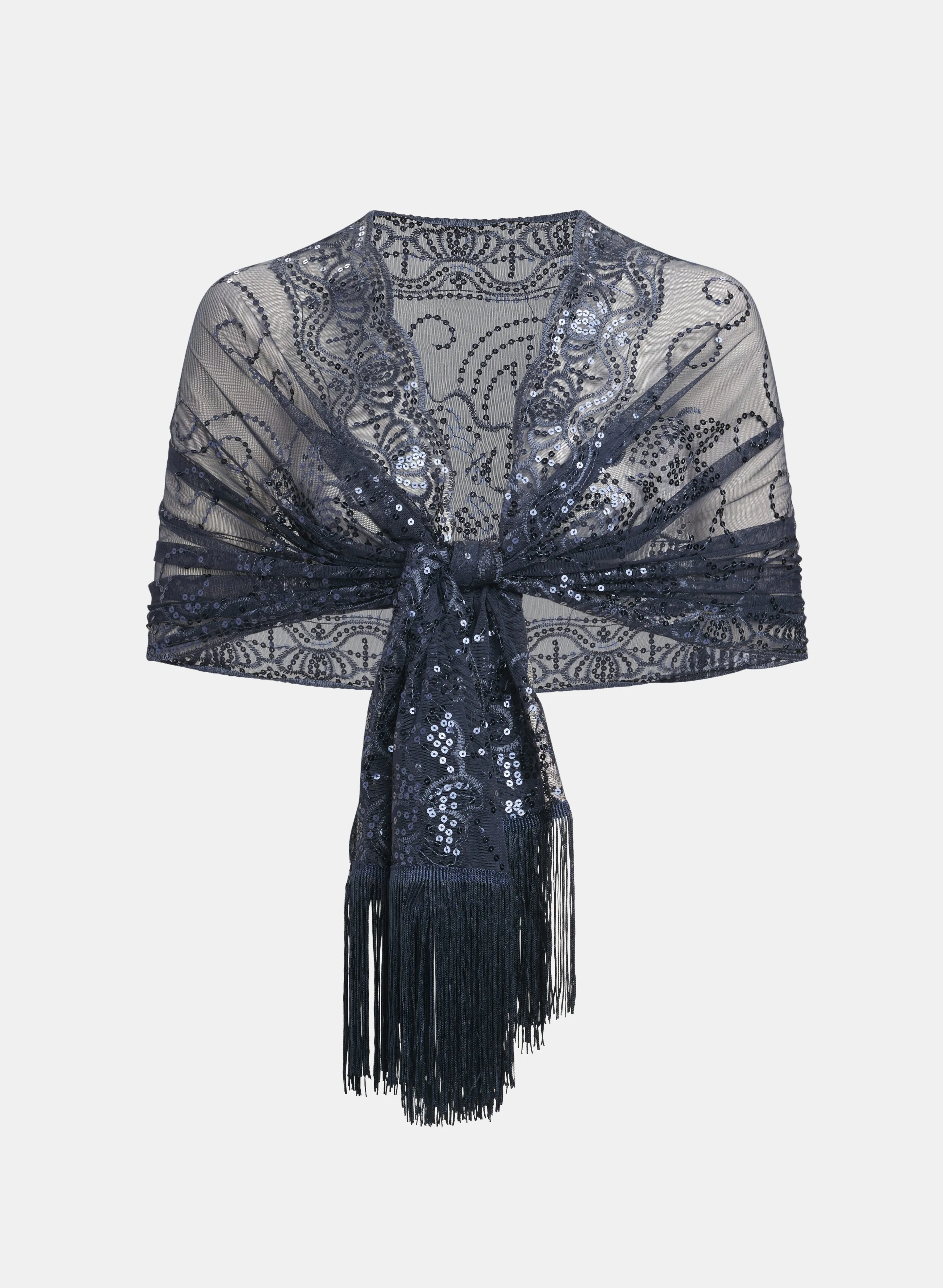 Mesh & Sequin Shawl sold by Laura