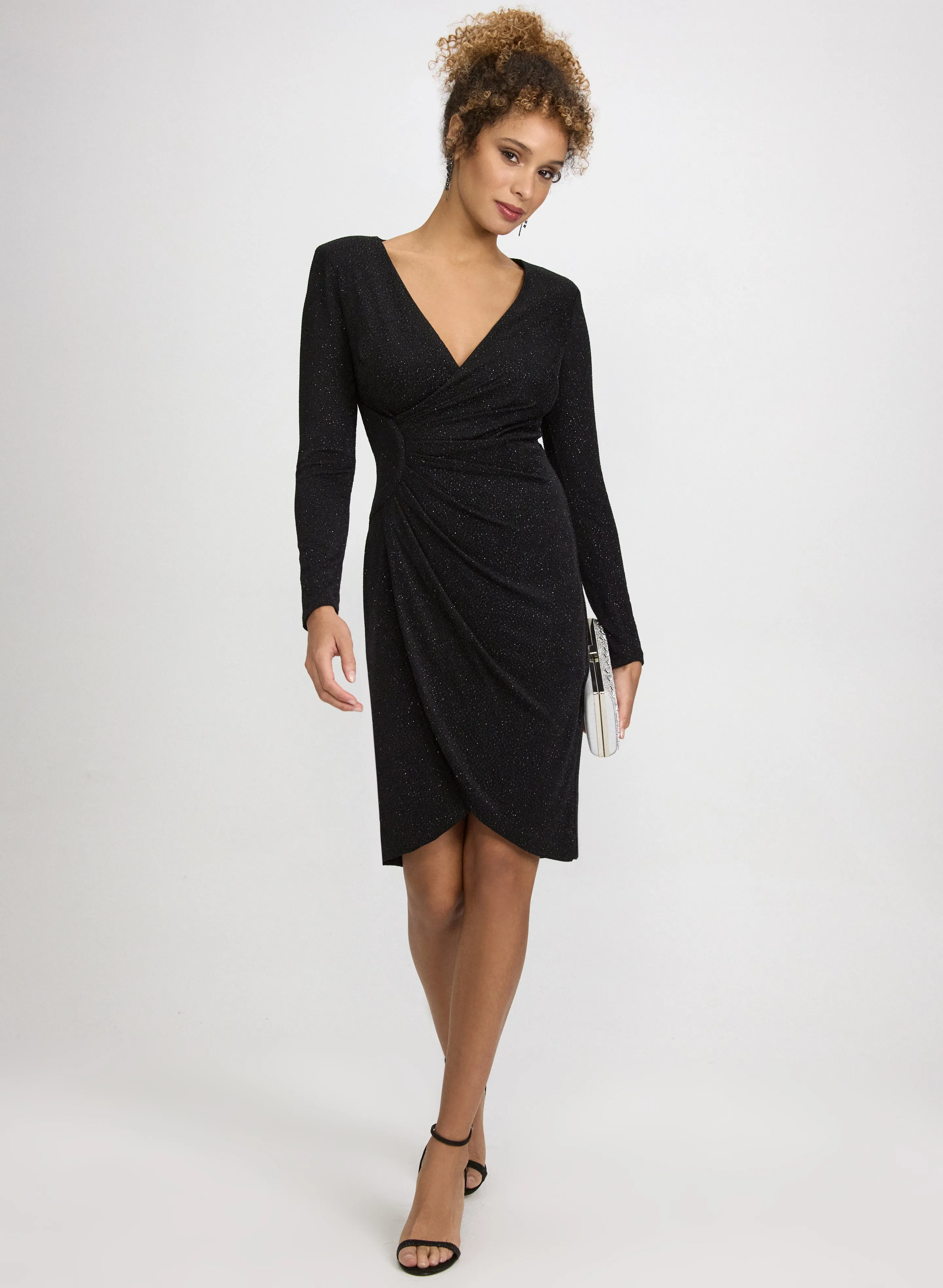 Draped Glitter Knit Dress sold by Laura
