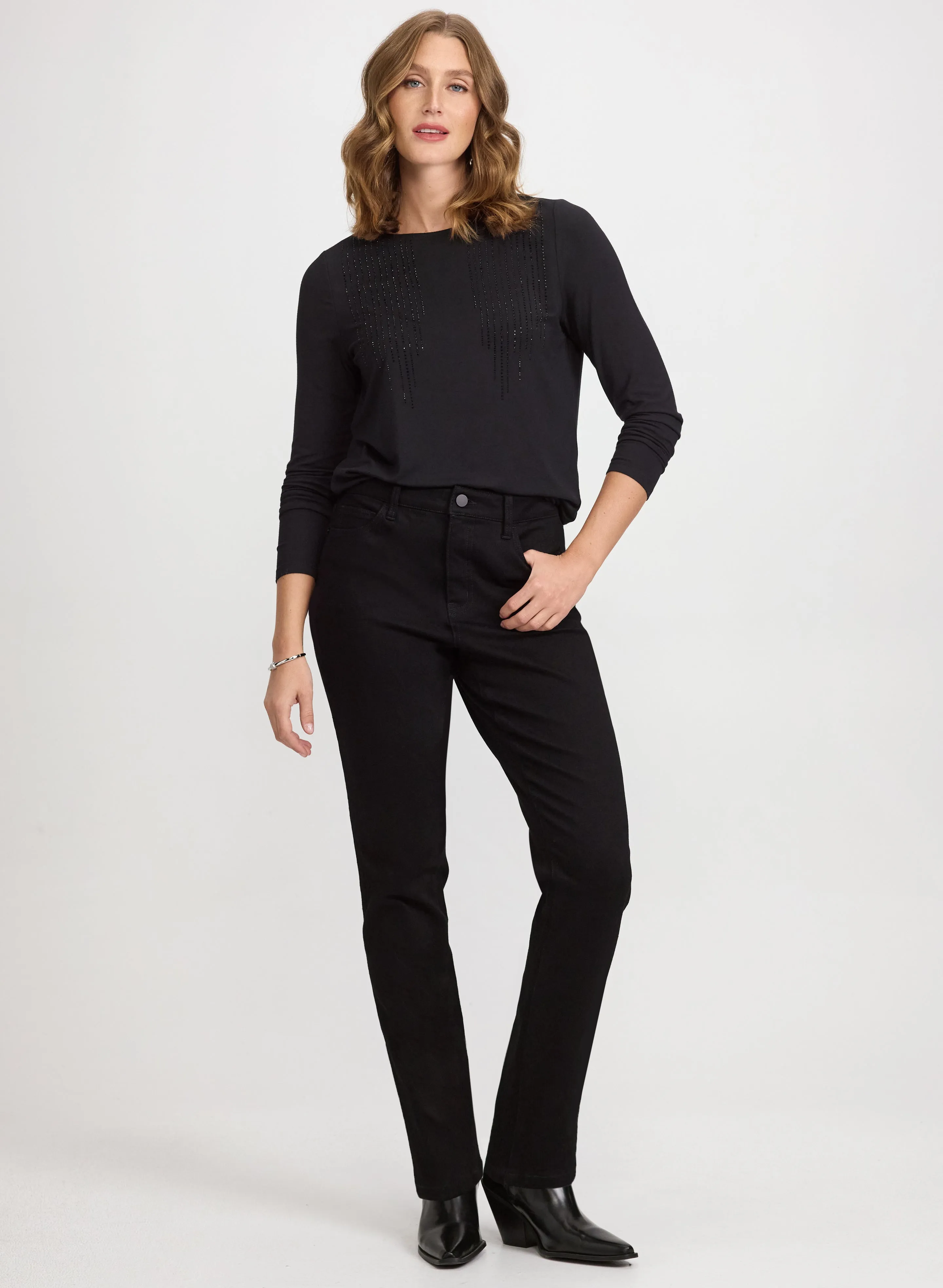 Rhinestone Detail T-Shirt sold by Laura product image thumbnail 4