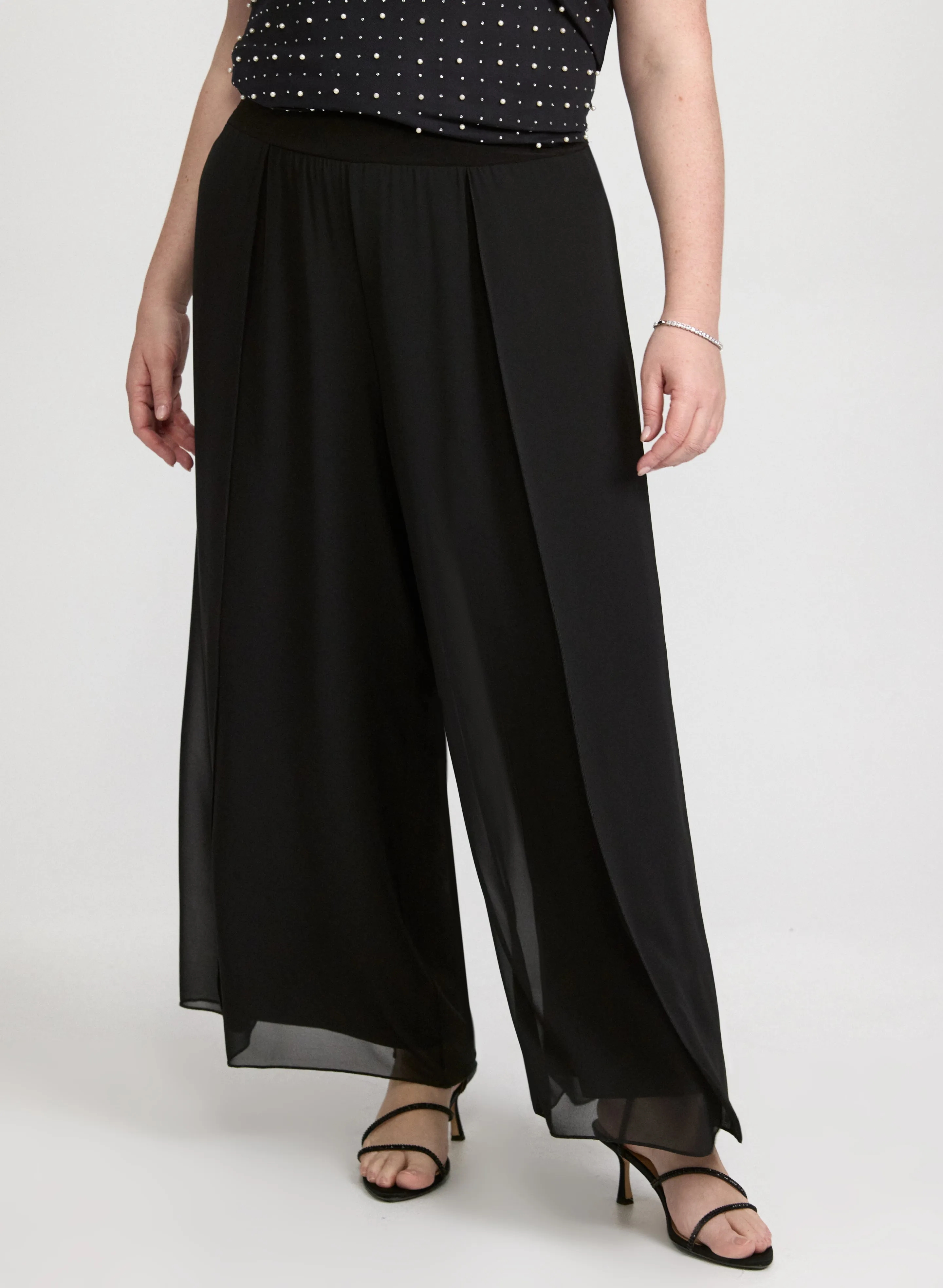 Wide-Leg Chiffon Pants sold by Laura