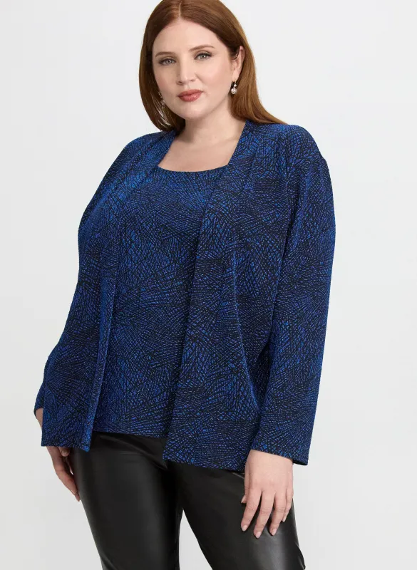 Metallic Jersey Illusion Top sold by Laura