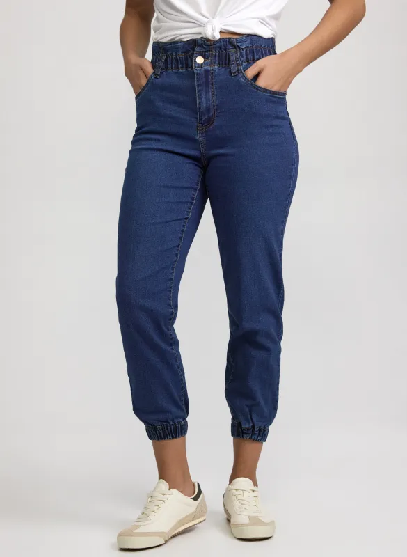 Elasticized Mid-Rise Jeans sold by Laura