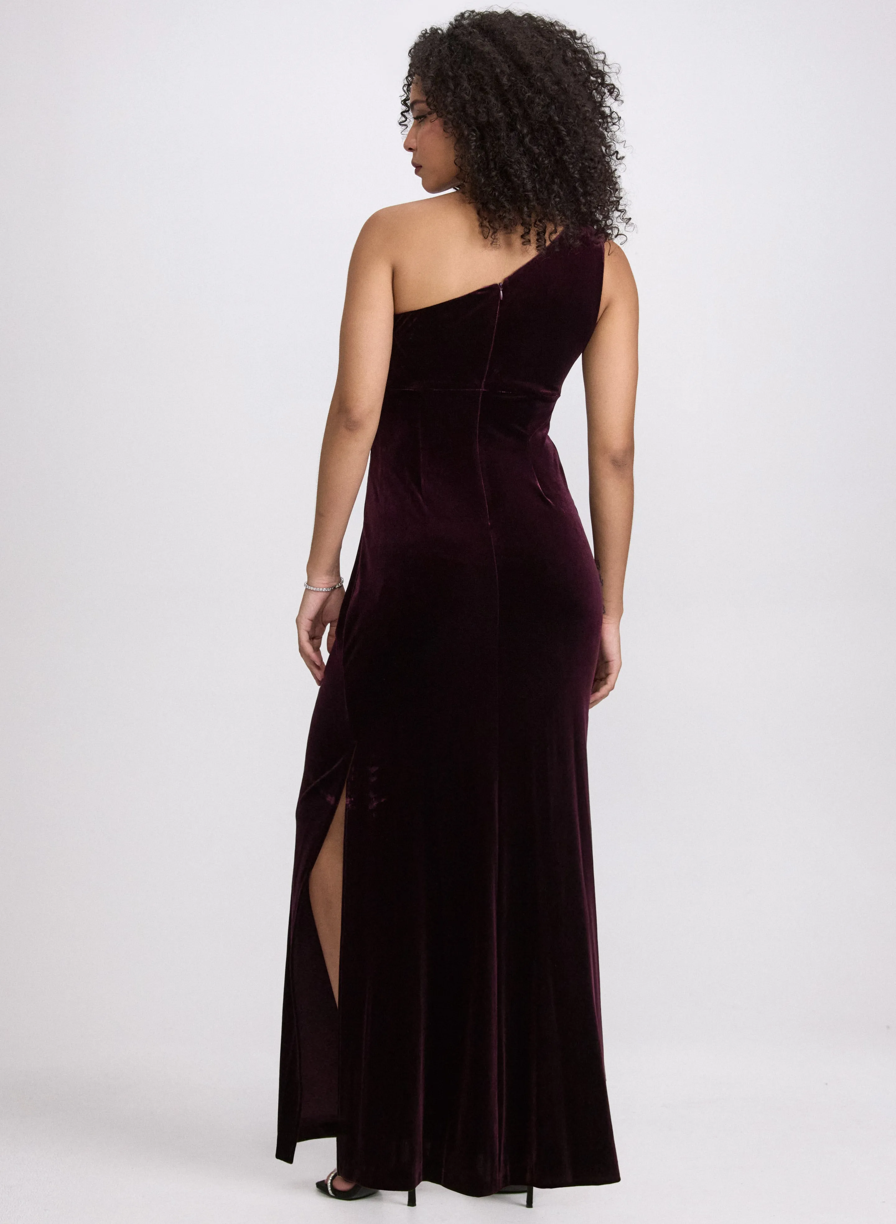 Velvet One-Shoulder Dress sold by Laura product image thumbnail 4