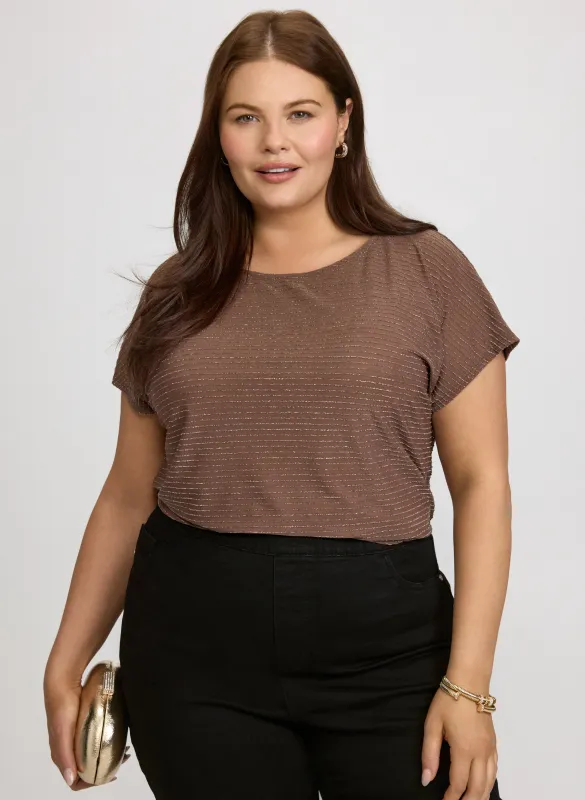 Metallic Jersey Top sold by Laura