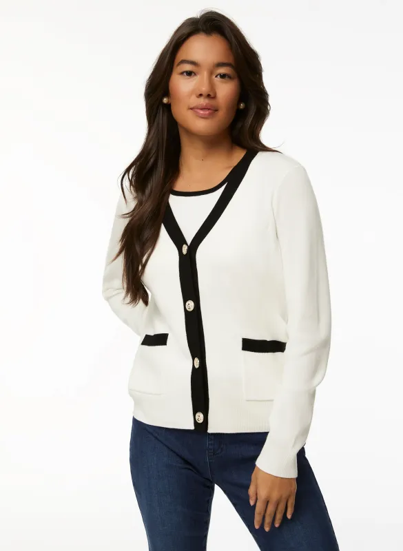 Button Front Cardigan sold by Laura