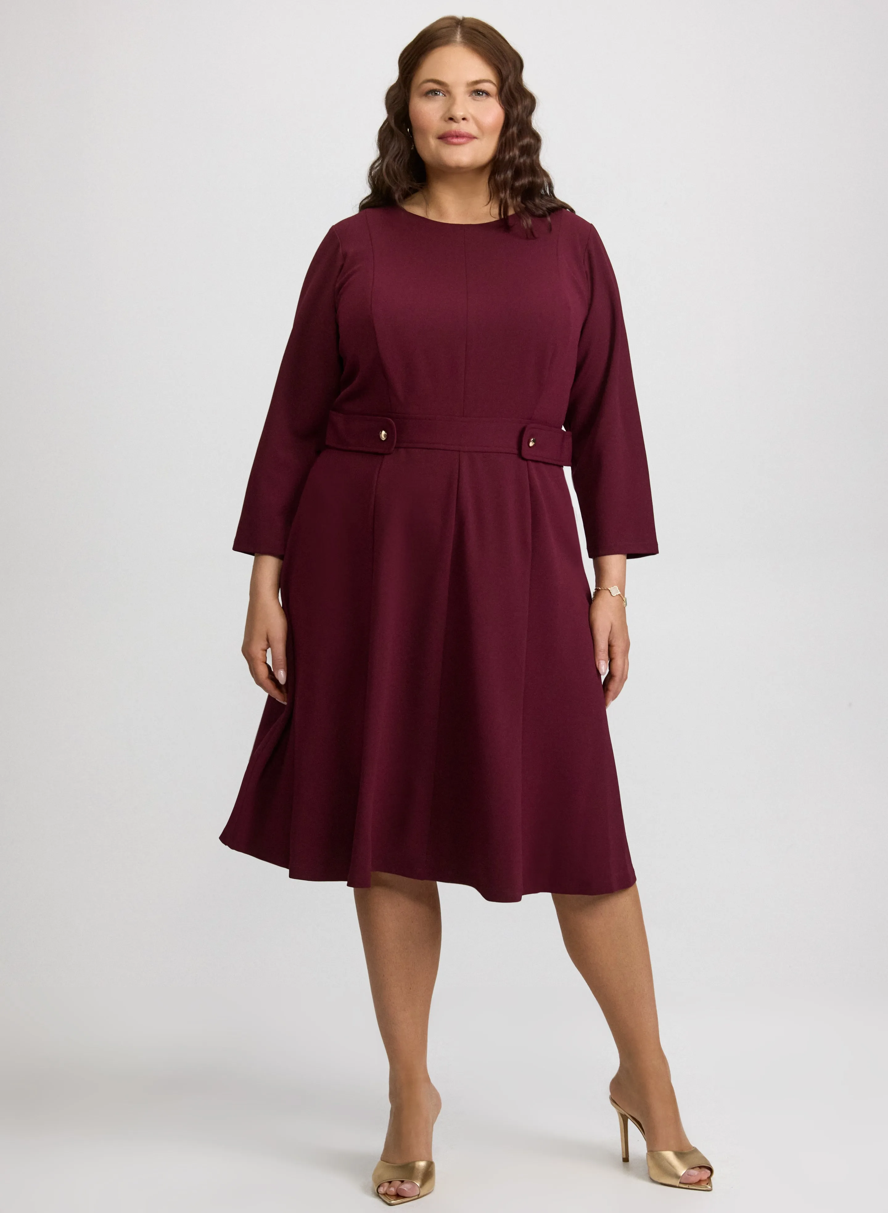 Buttoned-Tab Detail Dress sold by Laura