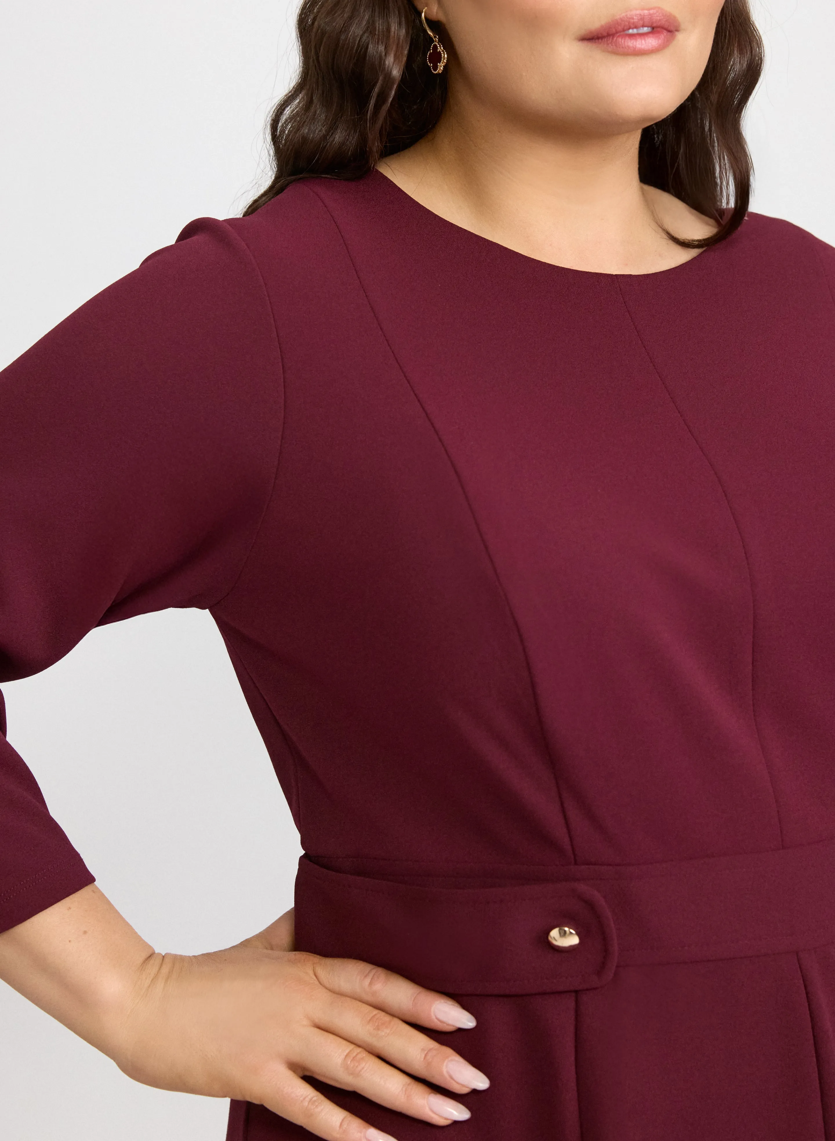 Buttoned-Tab Detail Dress sold by Laura product image thumbnail 5