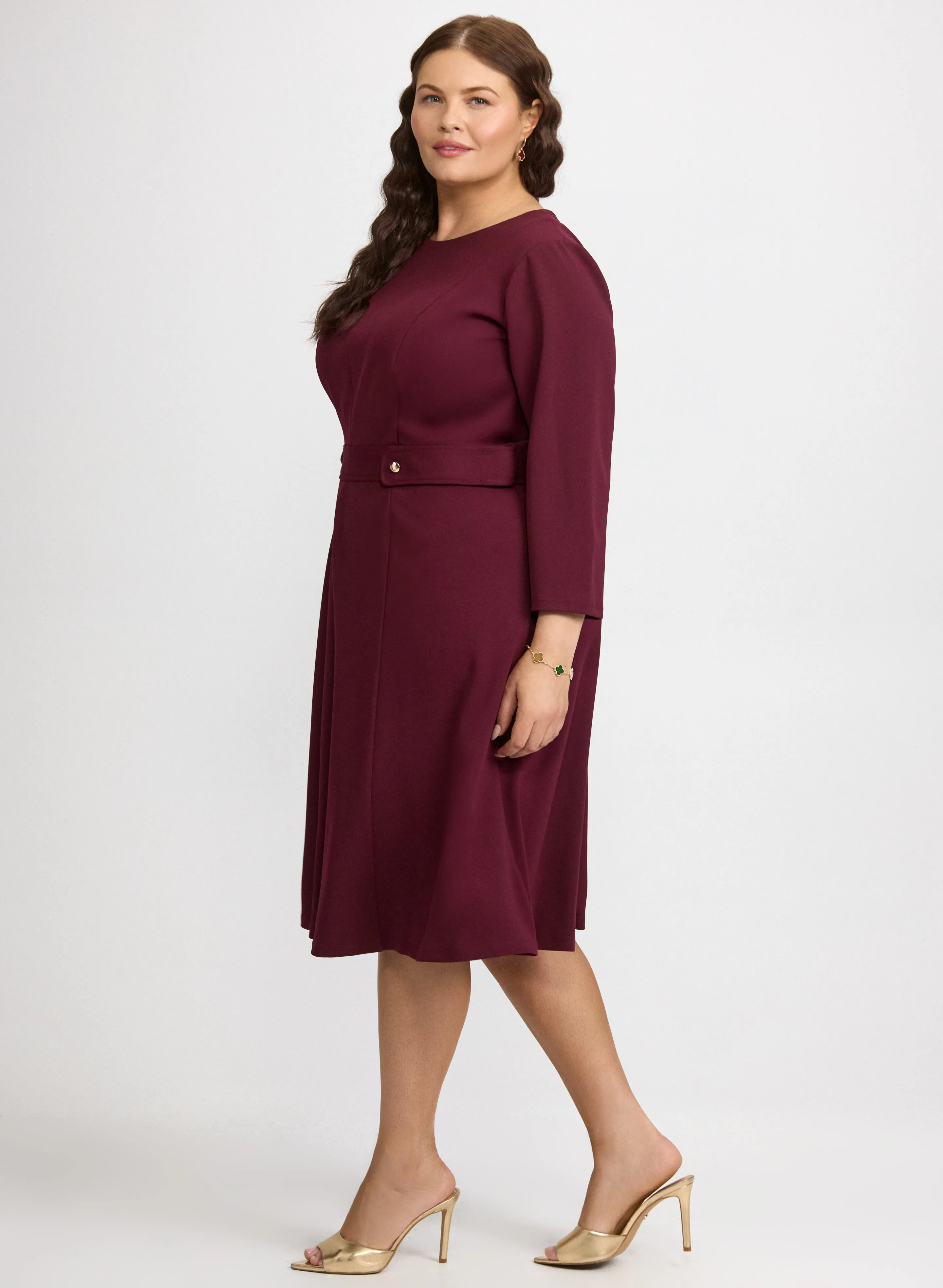 Buttoned-Tab Detail Dress sold by Laura product image thumbnail 2