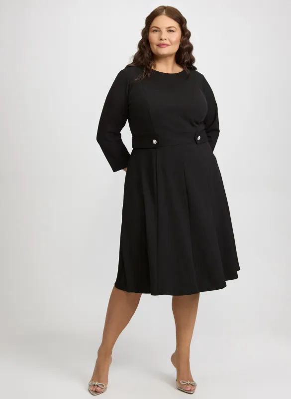 Buttoned-Tab Detail Dress sold by Laura