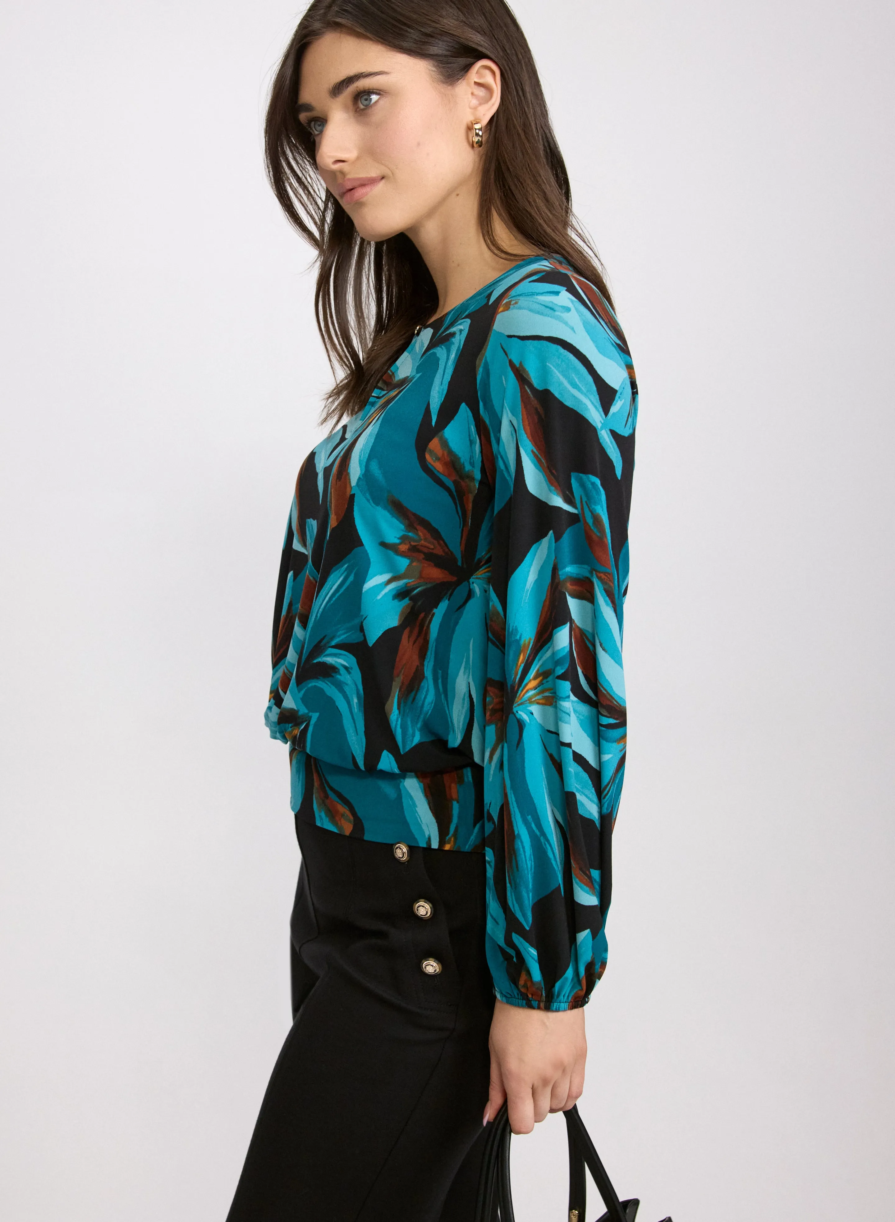 Floral Keyhole Top sold by Laura product image thumbnail 5