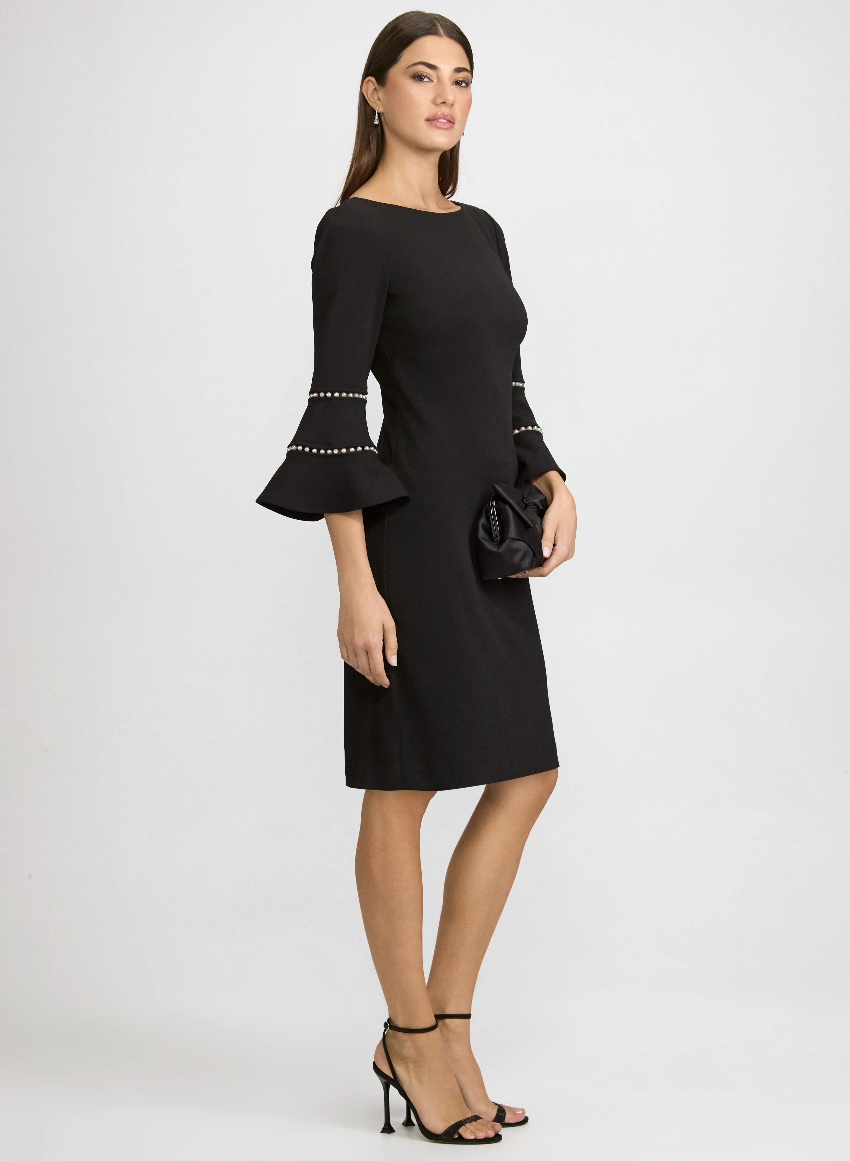 Pearl Embellished Bell Sleeve Dress sold by Laura product image thumbnail 2