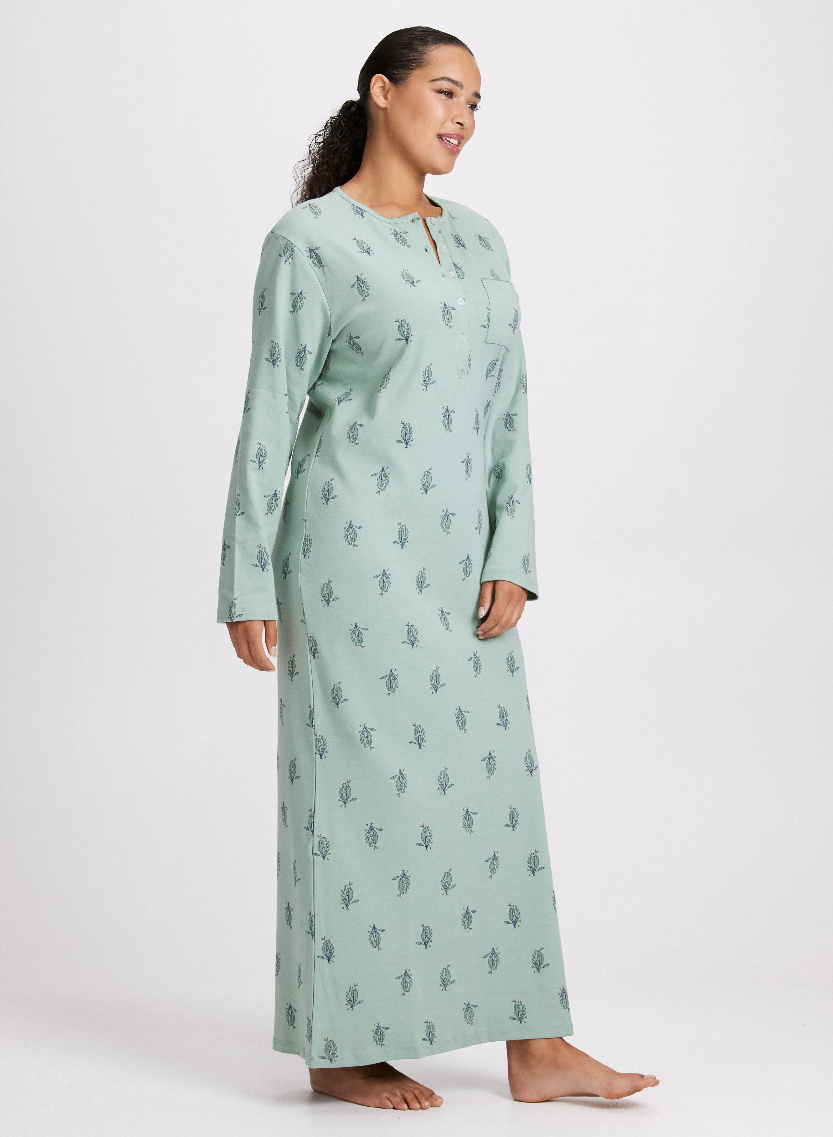 Floral Print Long Nightgown sold by Laura product image thumbnail 2