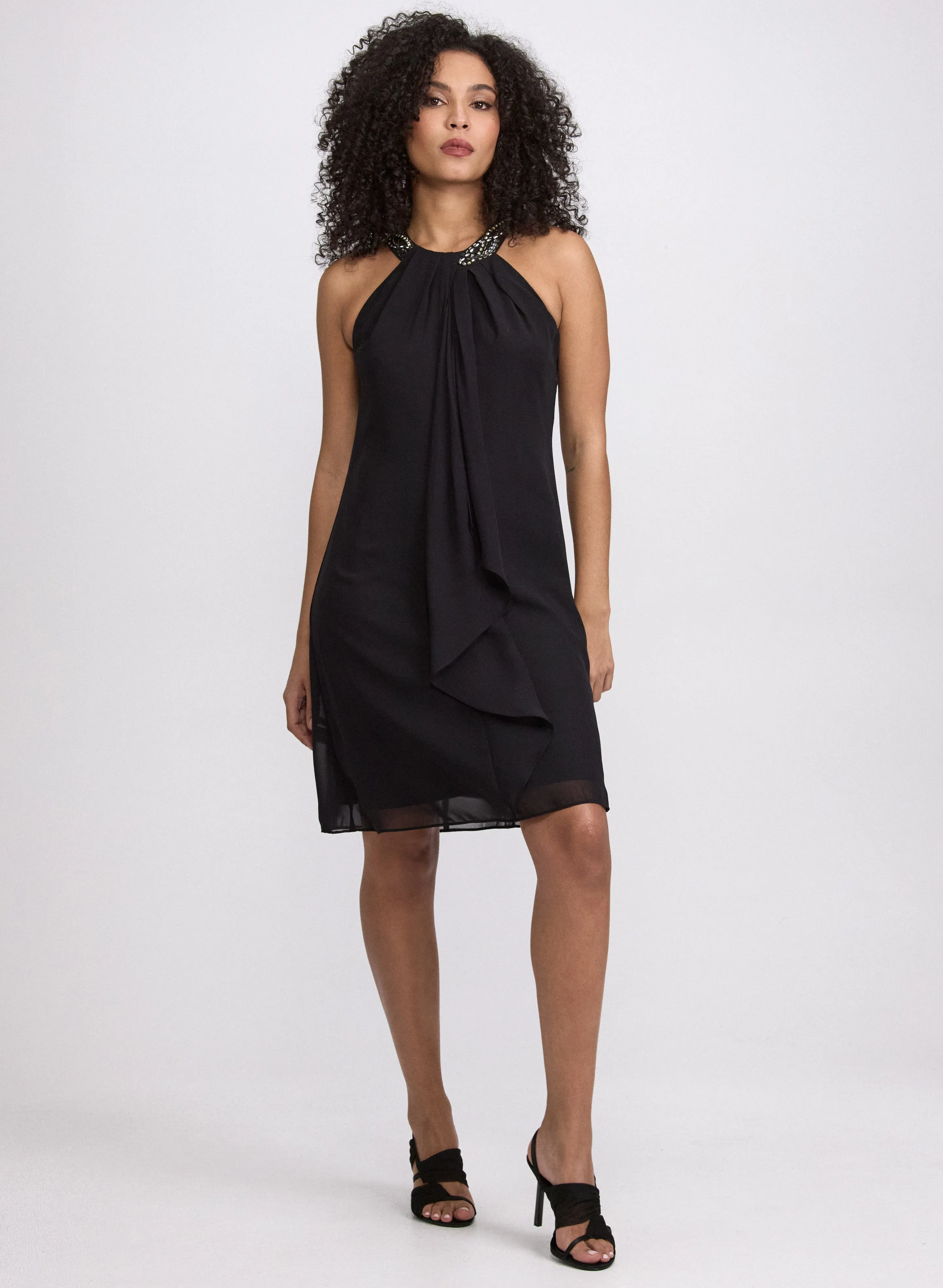 Beaded Halter Neck Dress - Short sold by Laura