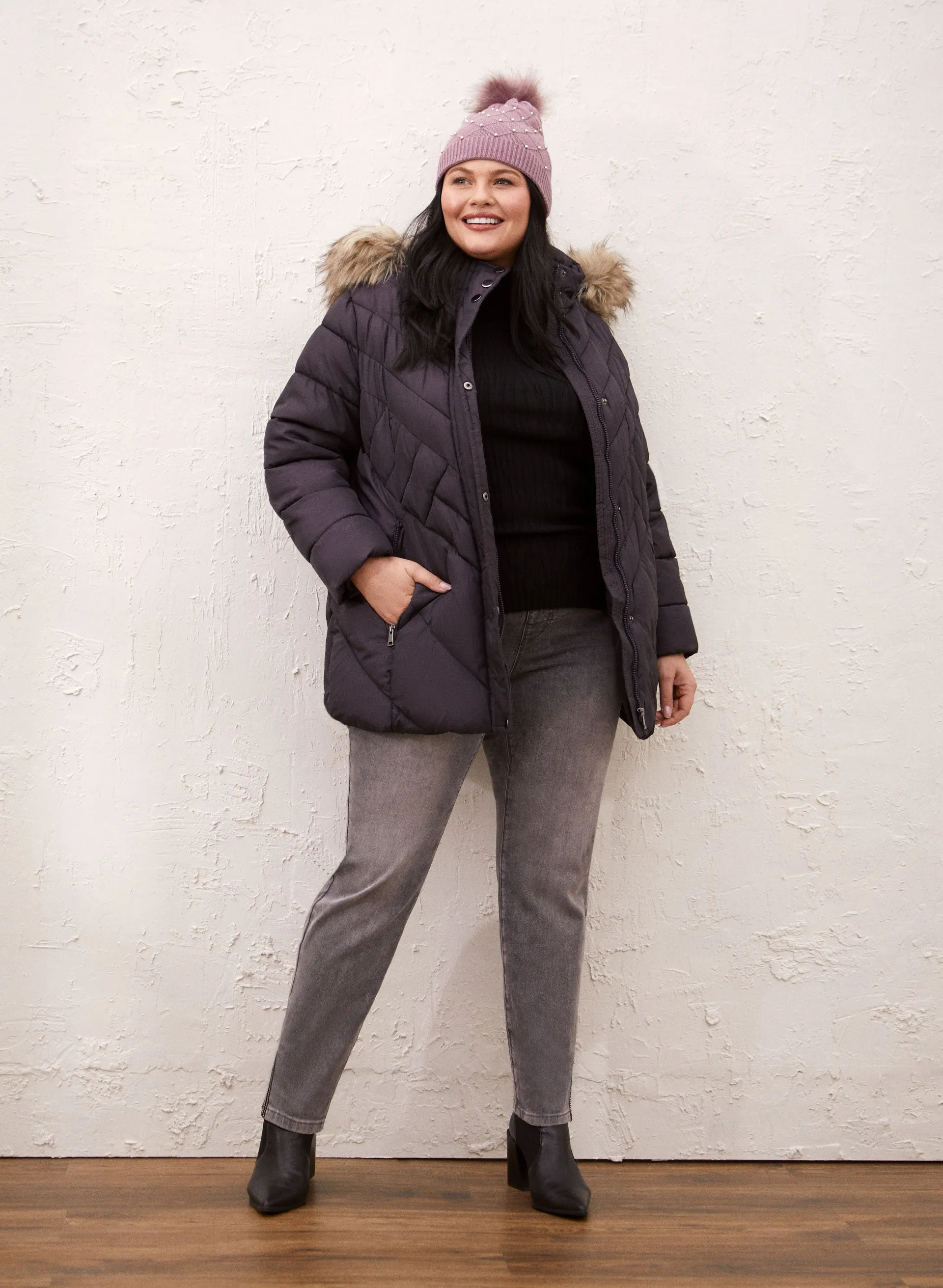 Recycled Vegan Down Quilted Coat sold by Laura product image thumbnail 3